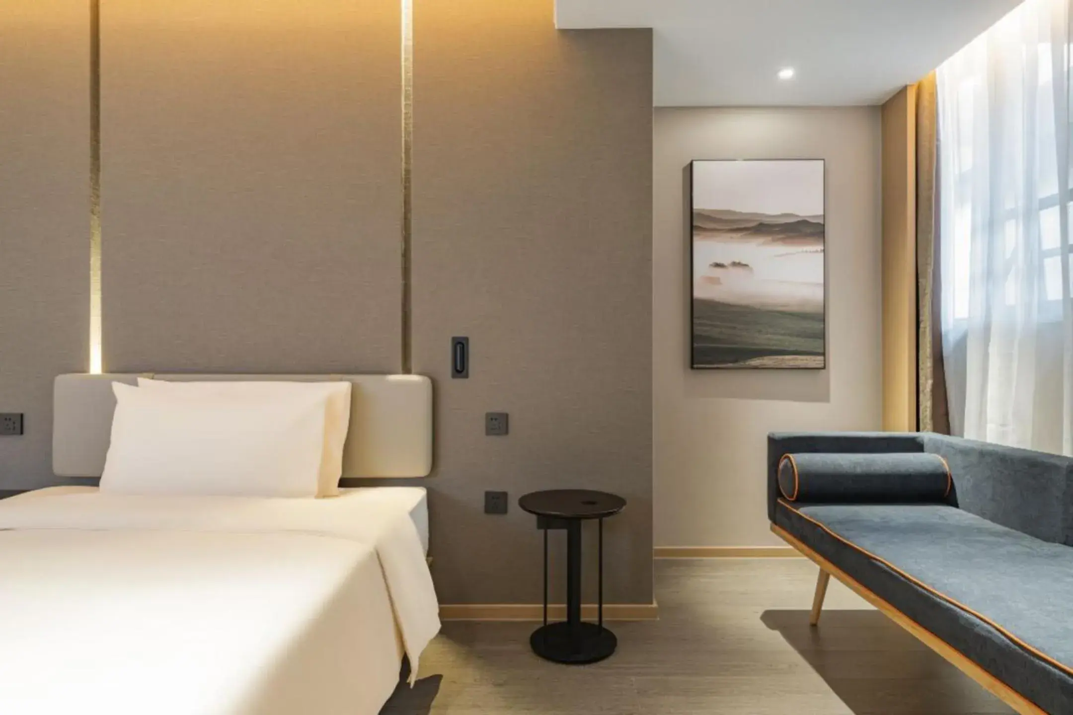 Bed in Atour Hotel Lingang New Town Bed in Atour Hotel Lingang New Town