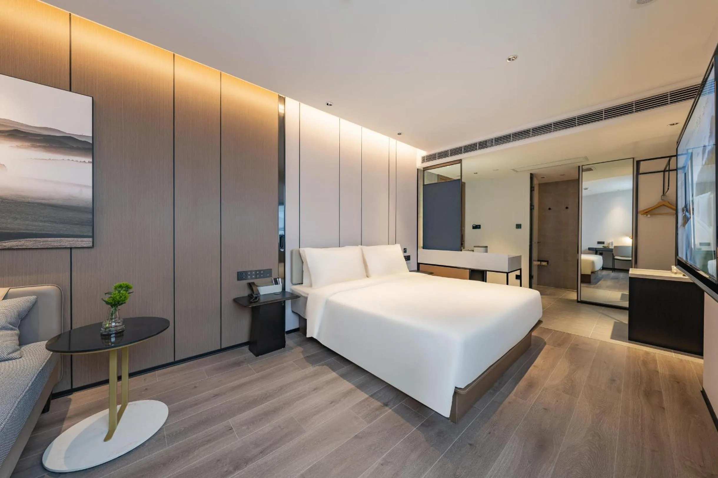 Bed in Atour Hotel Shanghai Zhangjiang Park Science City