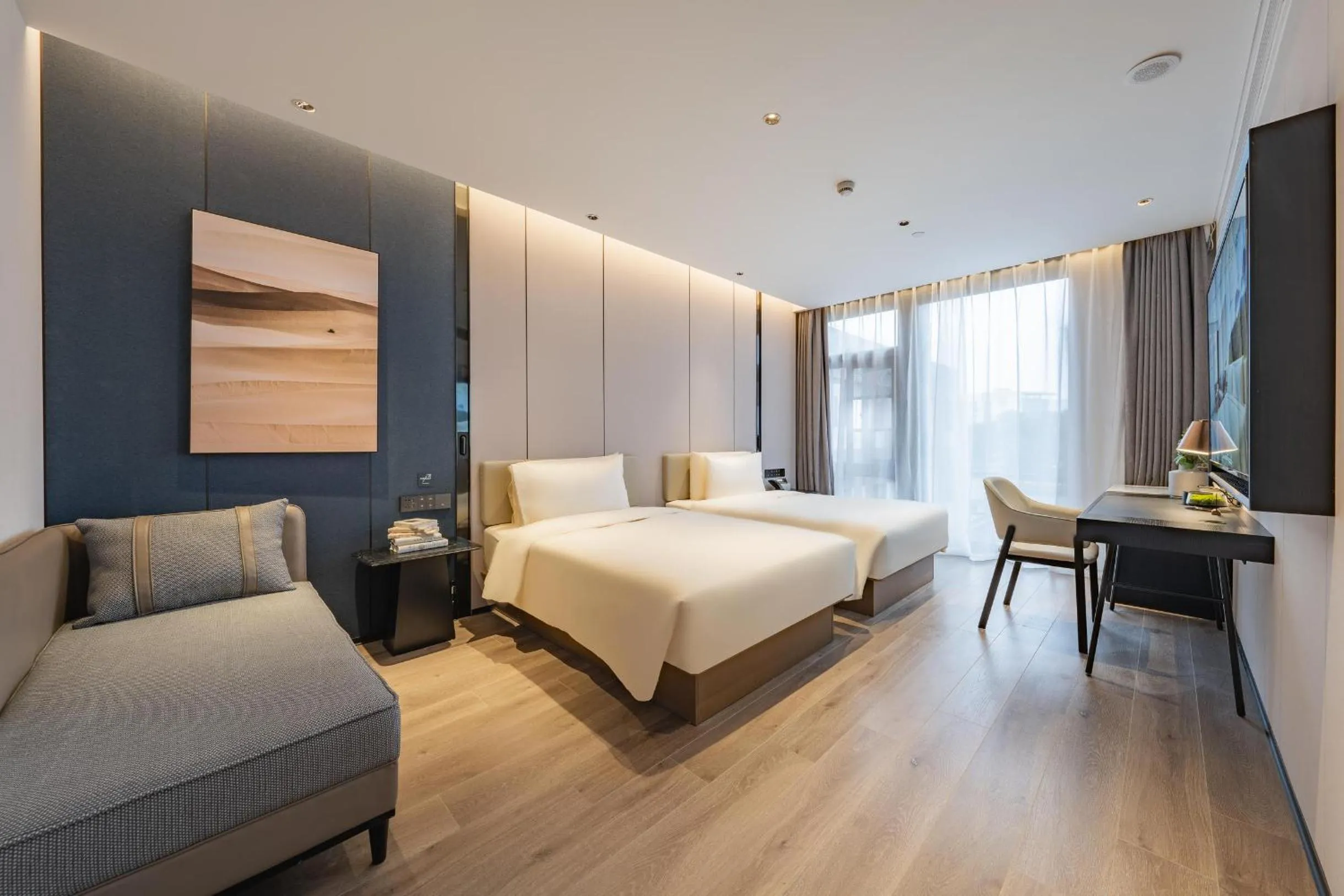 Bed in Atour Hotel Shanghai Zhangjiang Park Science City