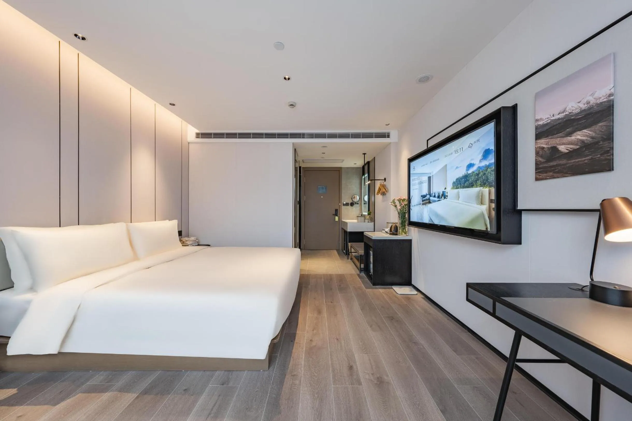 Bed in Atour Hotel Shanghai Zhangjiang Park Science City