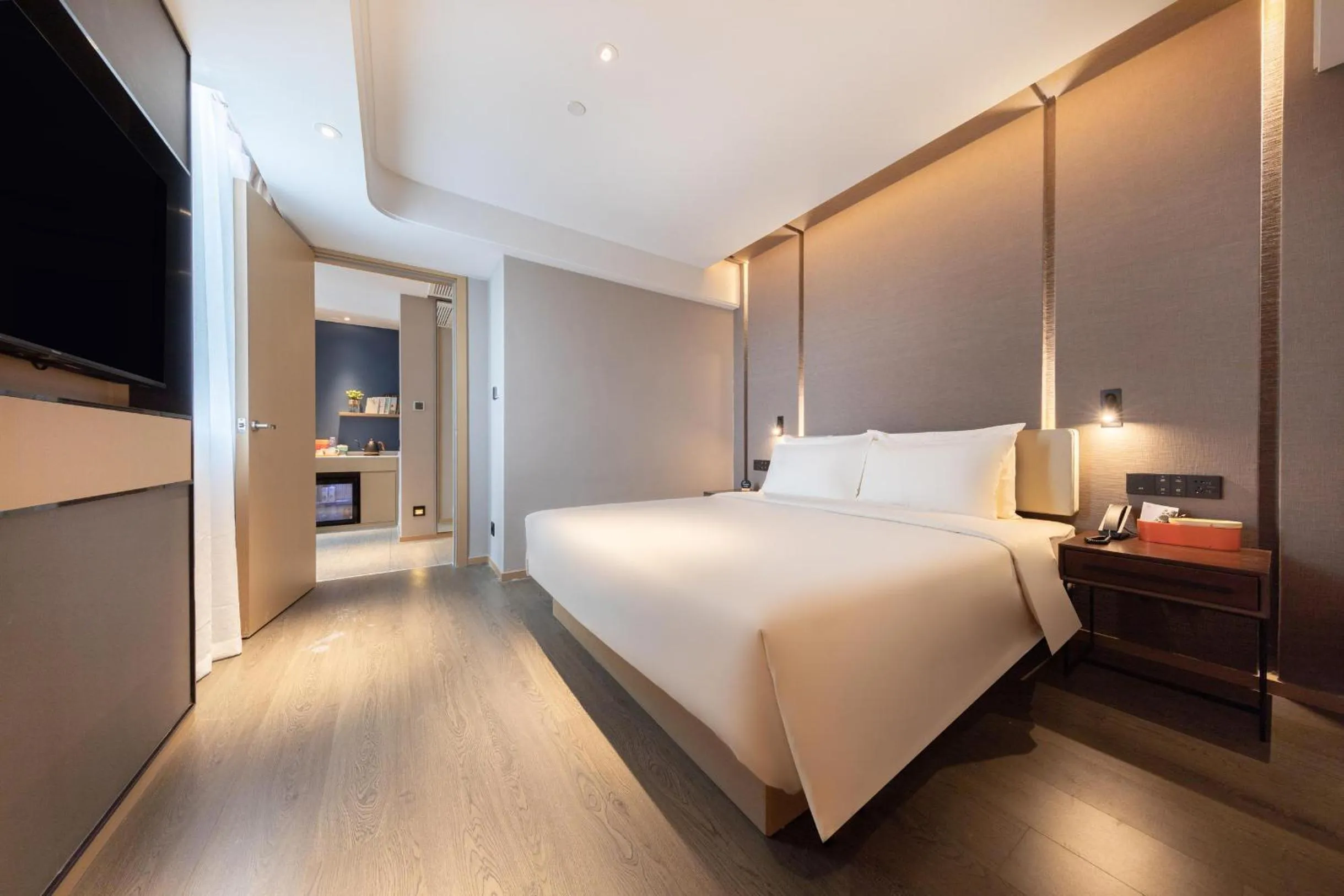 Bed in Atour Hotel Nanjing NUAA Ming Palace