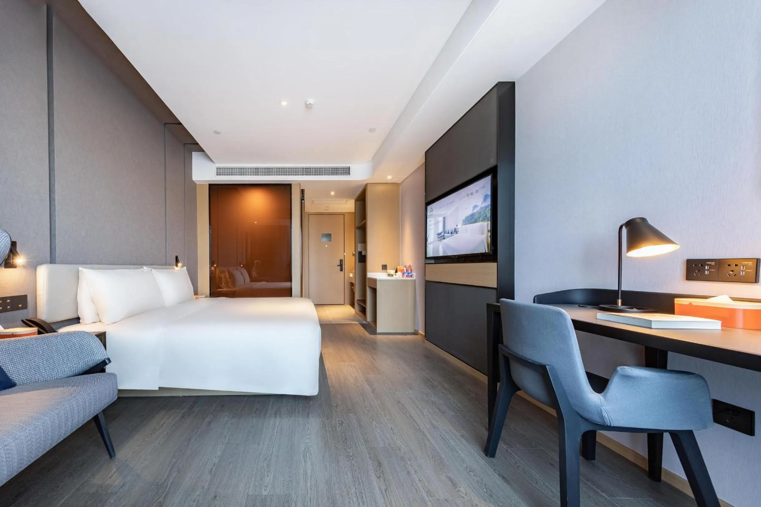 Bed in Atour Hotel Nanjing Xianlin Unviersity Town