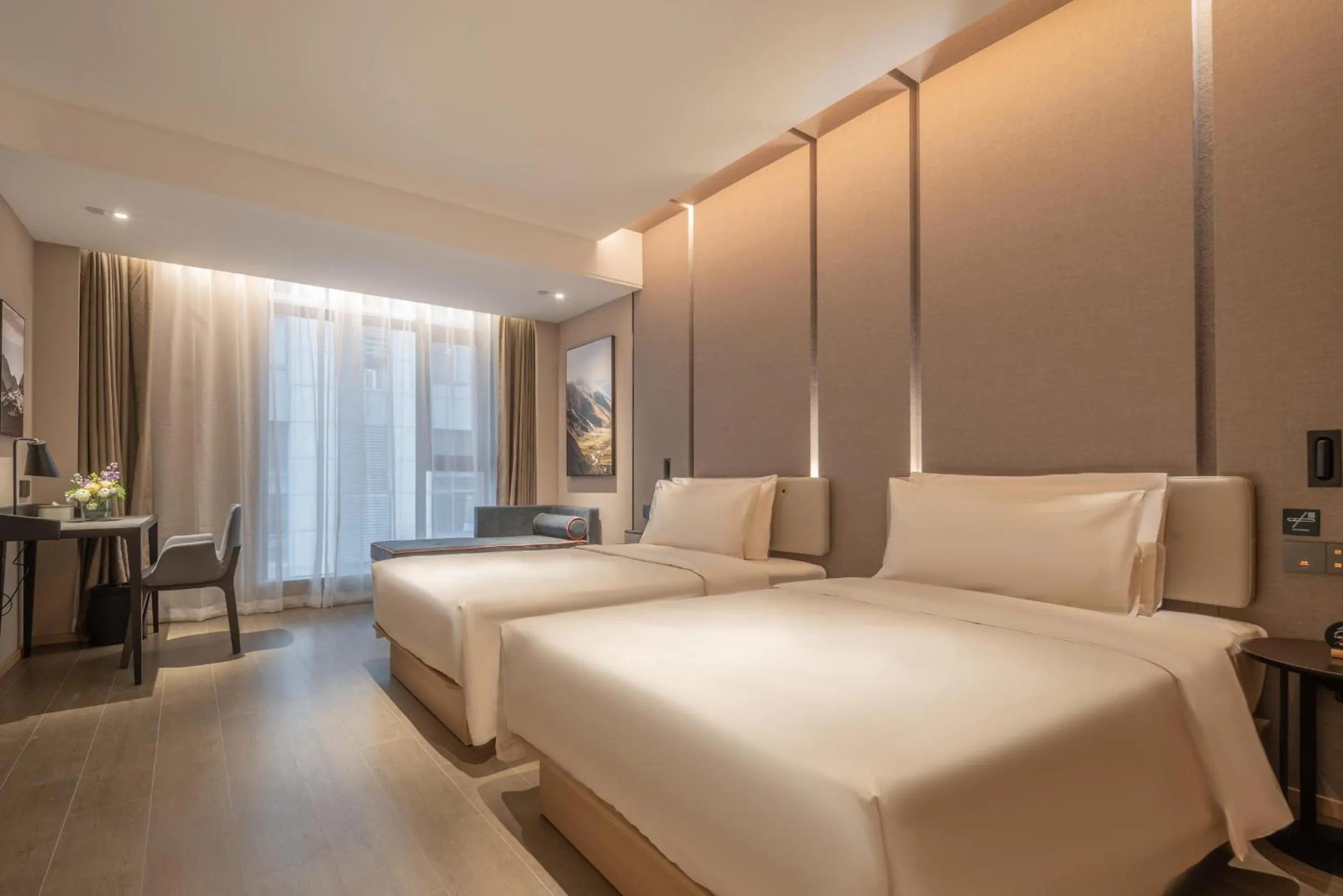 Bed in Atour Hotel Nanjing Jiangbei New District University of Technology