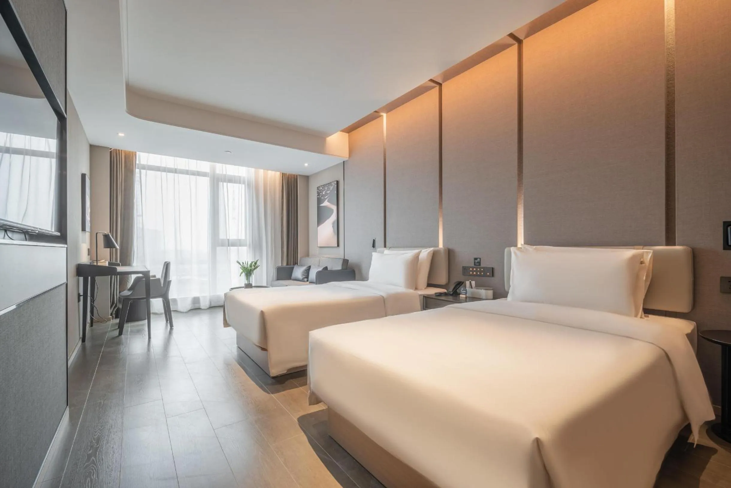 Bed in Atour Hotel Nanjing Jiangbei New District University of Technology