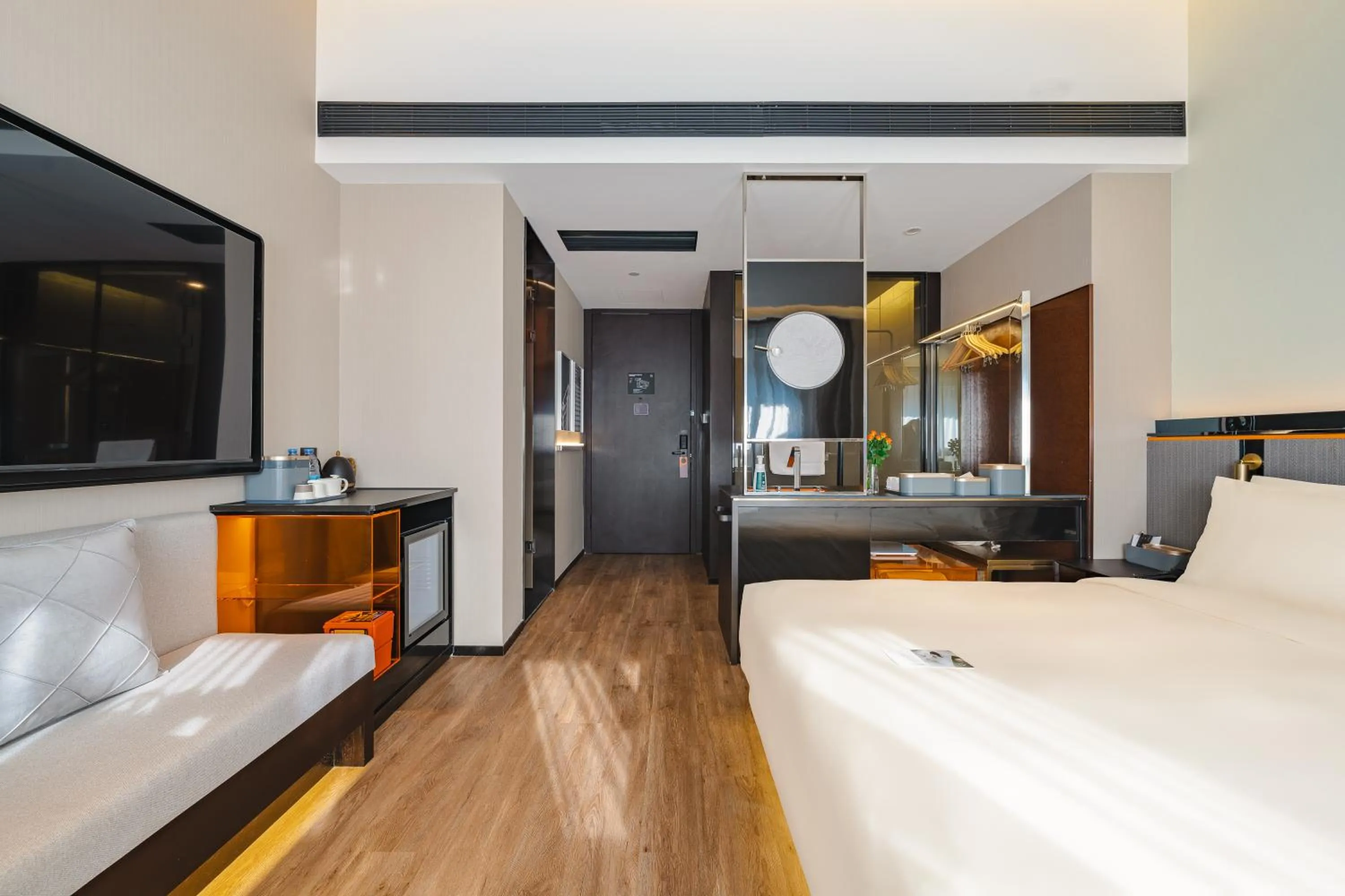 Bed in Atour S Hotel Wuxi Nanchang Street