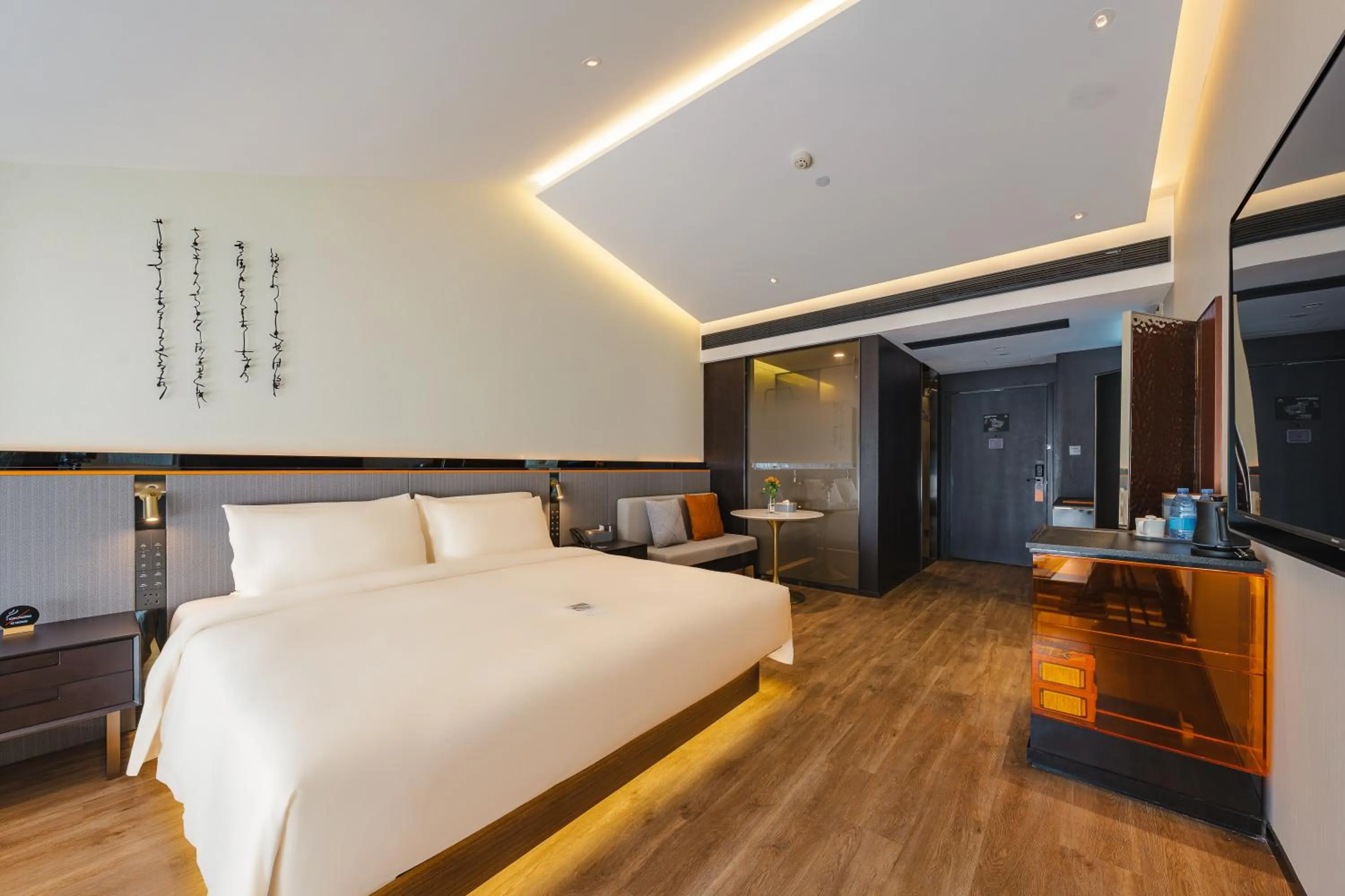 Bed in Atour S Hotel Wuxi Nanchang Street