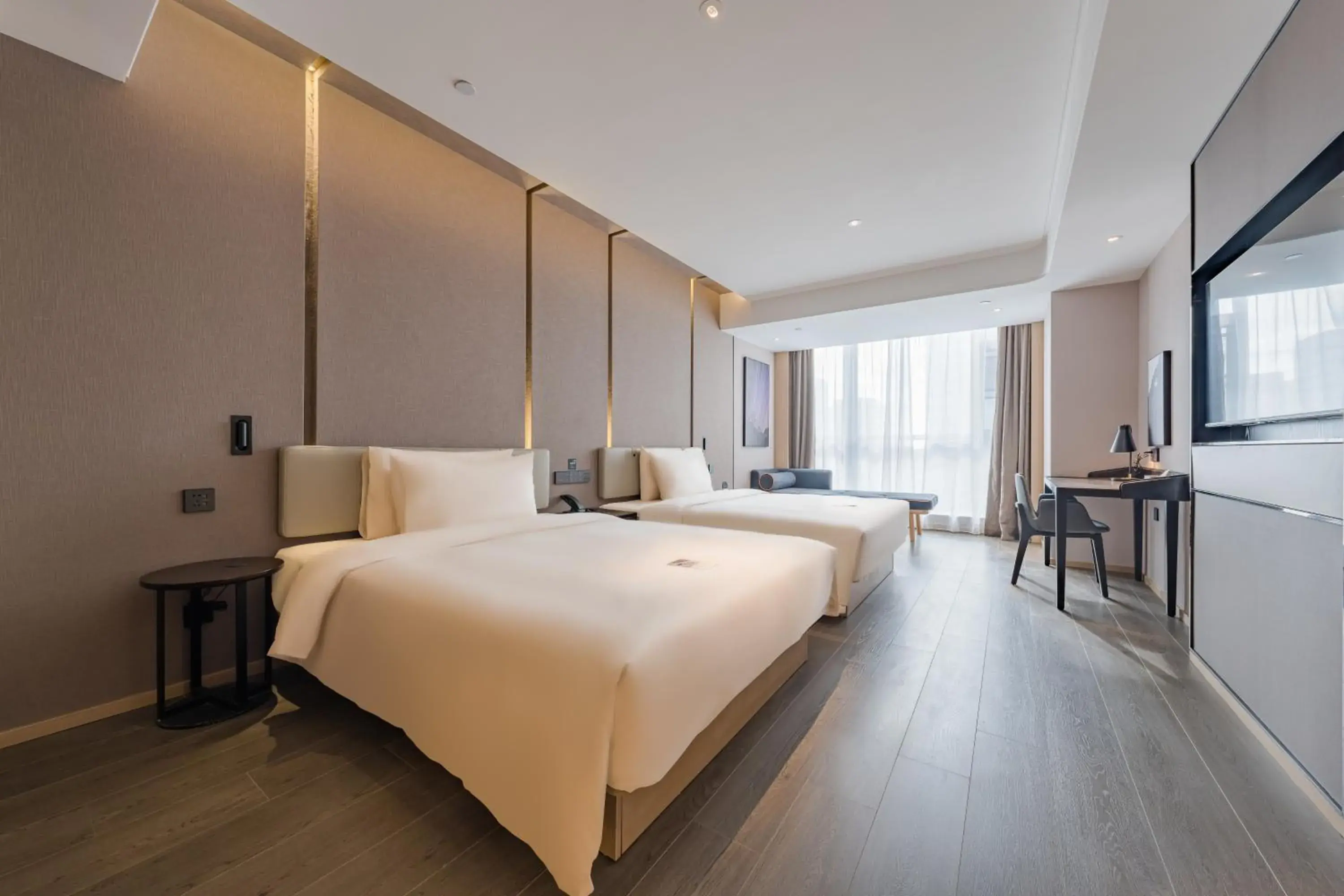 Bedroom, Bed in Atour Hotel Suzhou Wujiang Suzhou Bay Bedroom, Bed in Atour Hotel Suzhou Wujiang Suzhou Bay