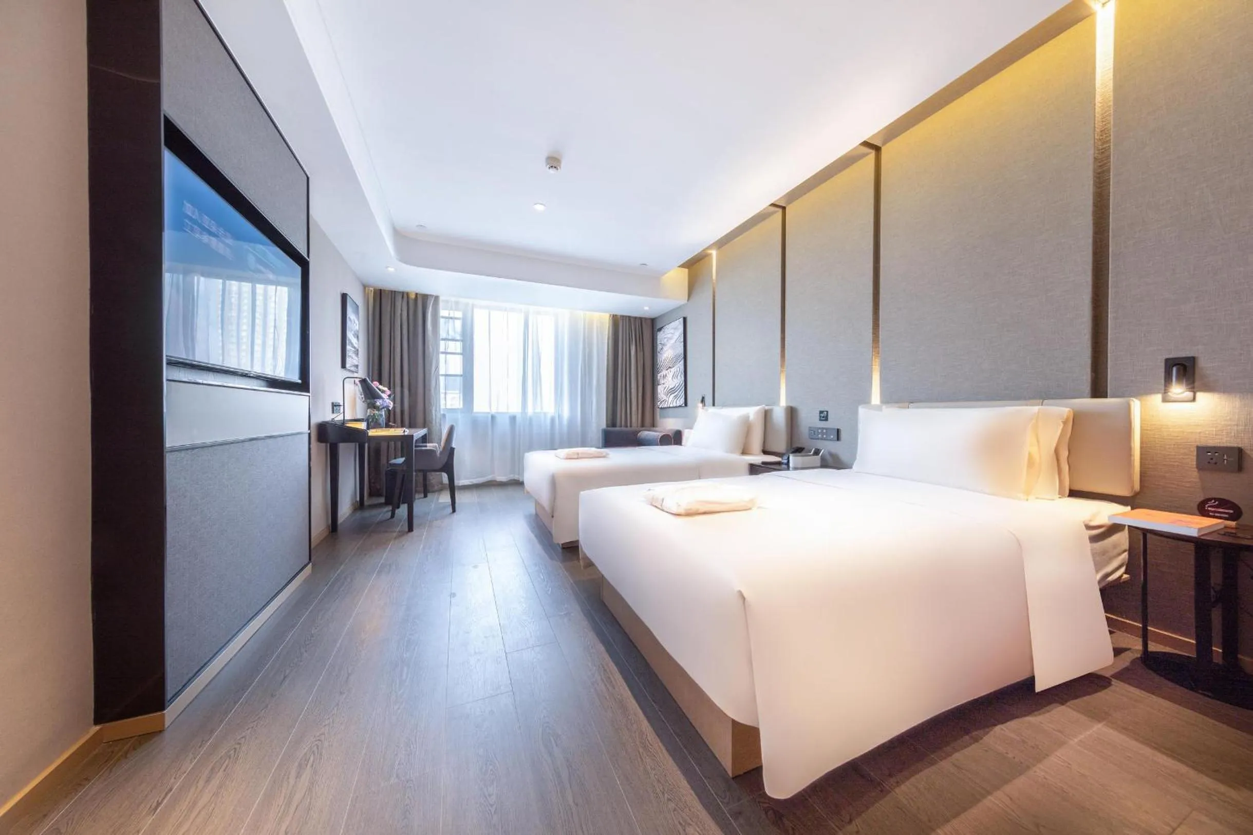 Bed in Atour Hotel Lianyungang City Government