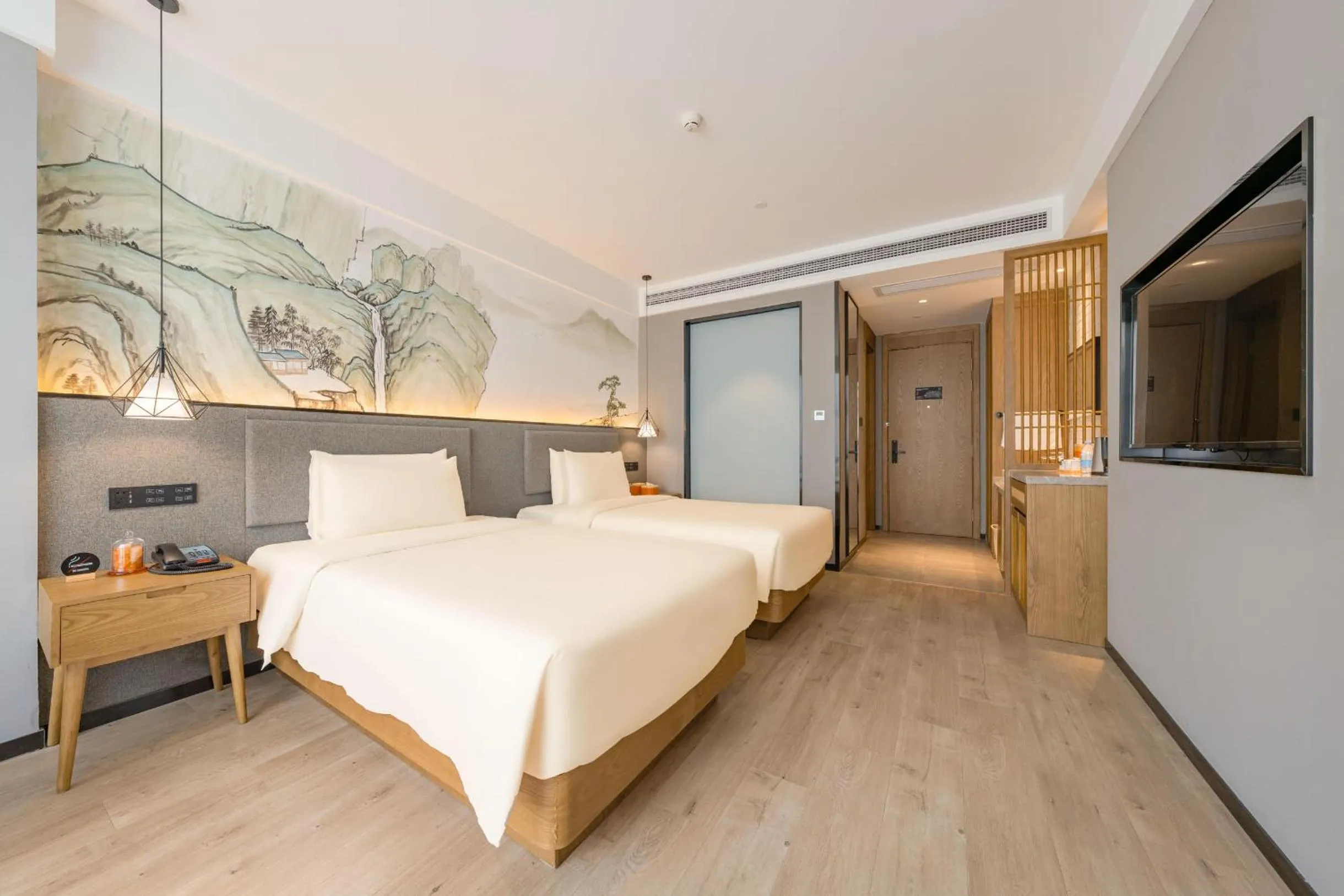 Bed in Atour X Hotel Hangzhou West Lake Ding an Road