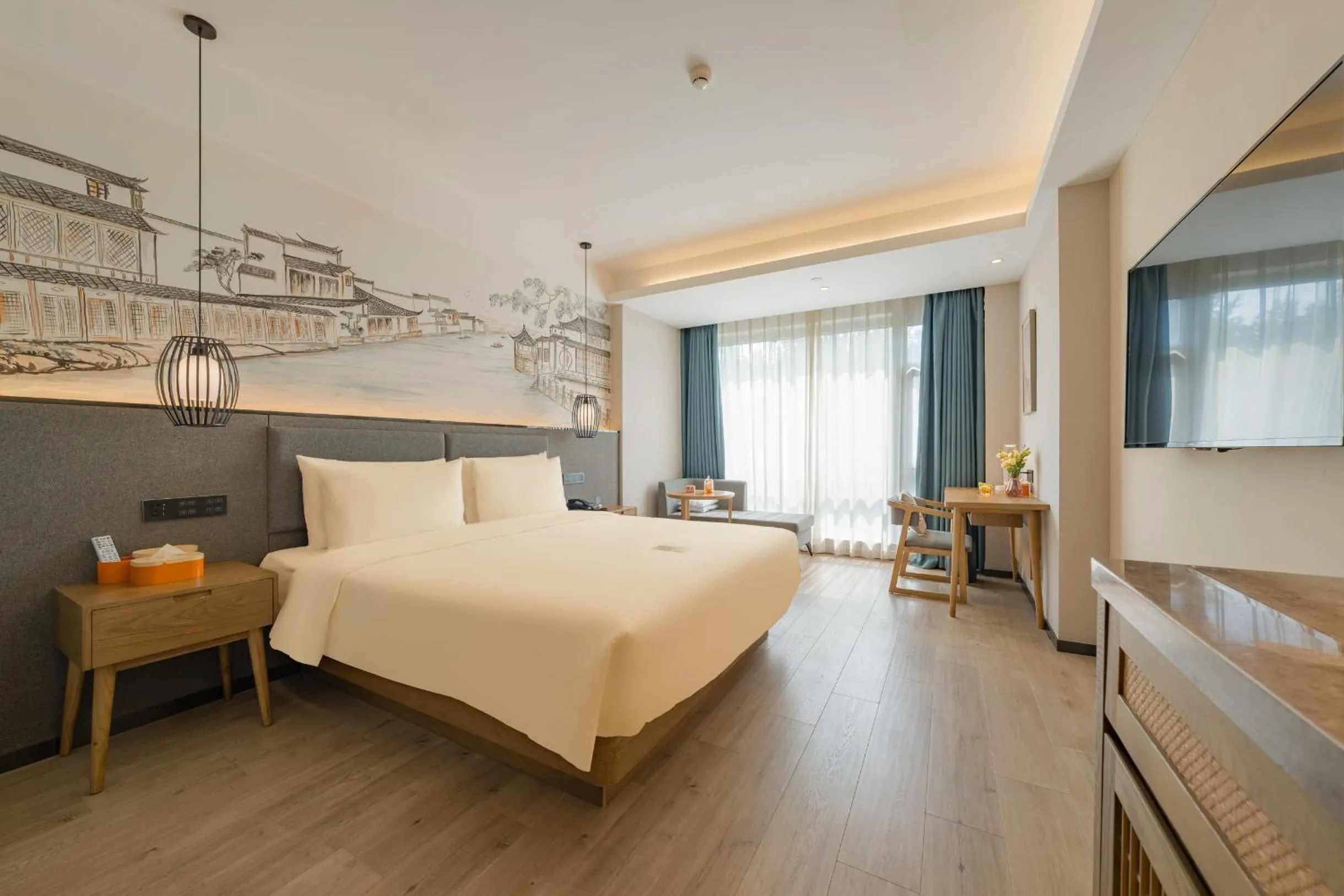 Bed in Atour X Hotel Hangzhou West Lake Ding an Road