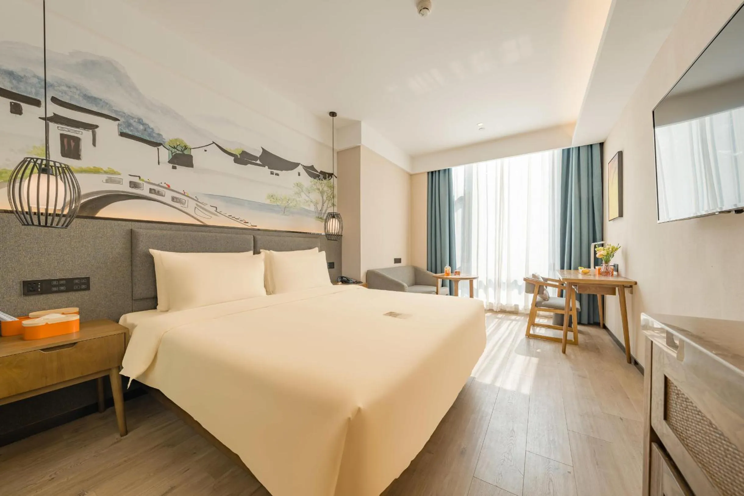 Bed in Atour X Hotel Hangzhou West Lake Ding an Road