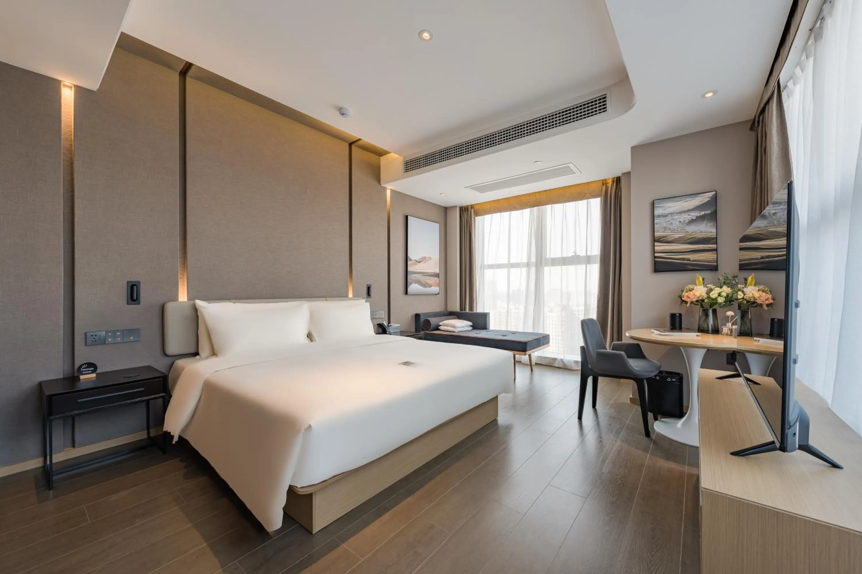 TV and multimedia, Bed in Atour Hotel Hefei USTC Huangshan Road