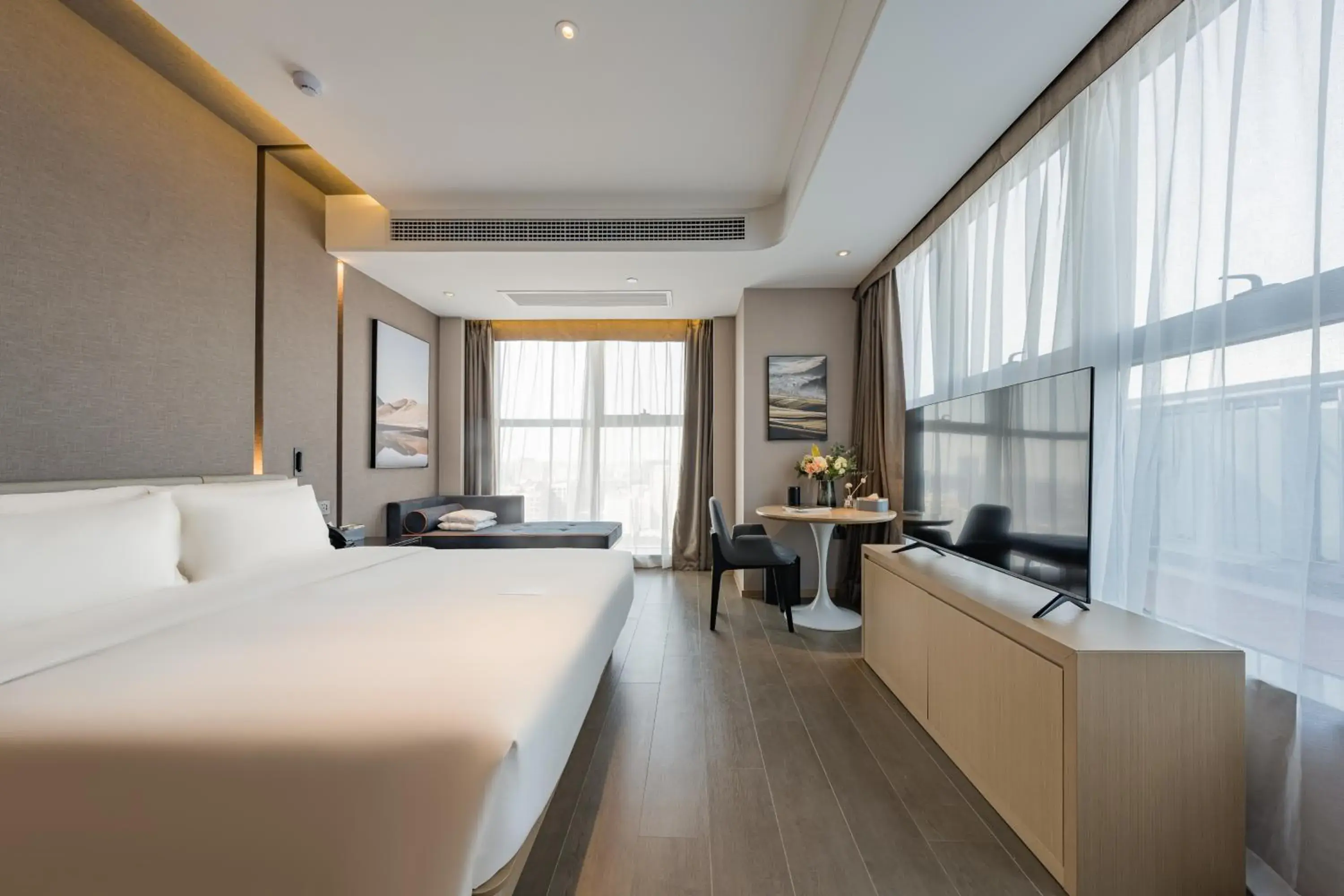 View (from property/room), Bed in Atour Hotel Hefei USTC Huangshan Road View (from property/room), Bed in Atour Hotel Hefei USTC Huangshan Road