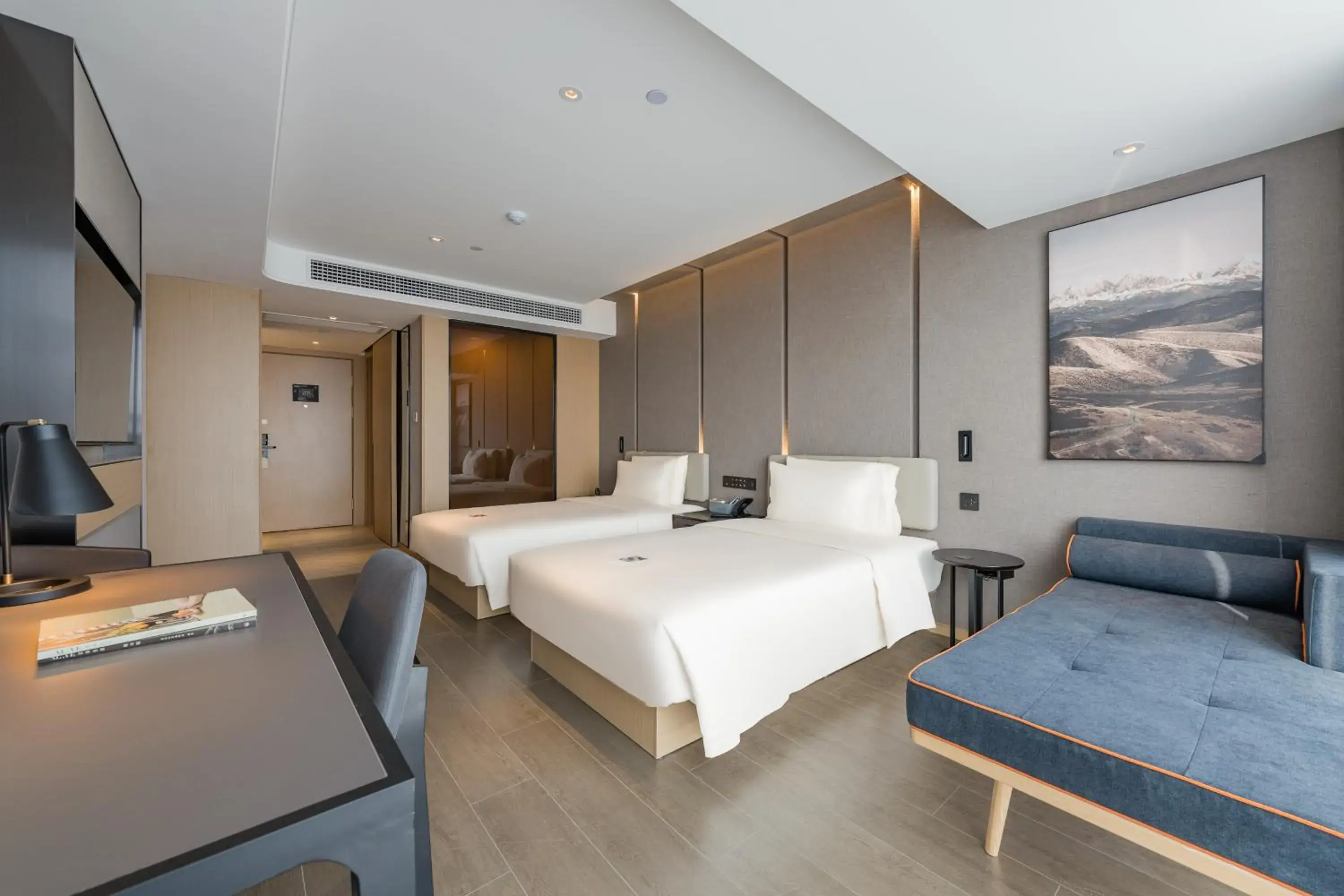 TV and multimedia, Bed in Atour Hotel Hefei USTC Huangshan Road TV and multimedia, Bed in Atour Hotel Hefei USTC Huangshan Road