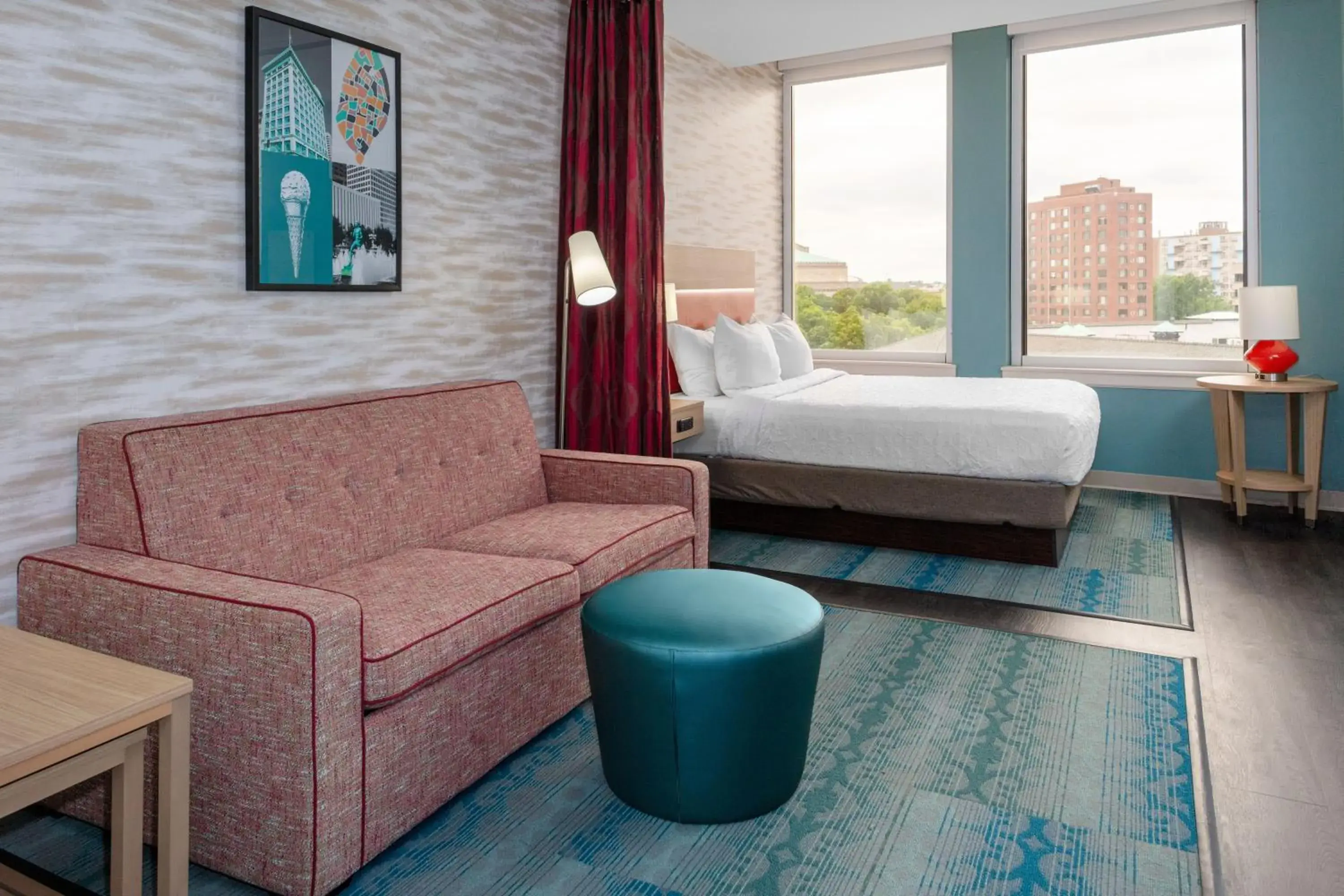 Bed in Home2 Suites By Hilton St Louis Downtown Bed in Home2 Suites By Hilton St Louis Downtown