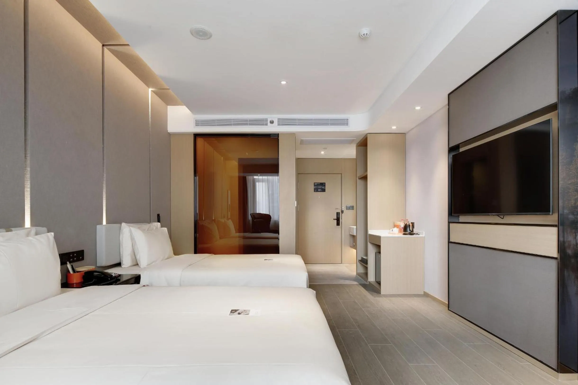 Bed in Atour Hotel Jinan High-Speed East Railway Station