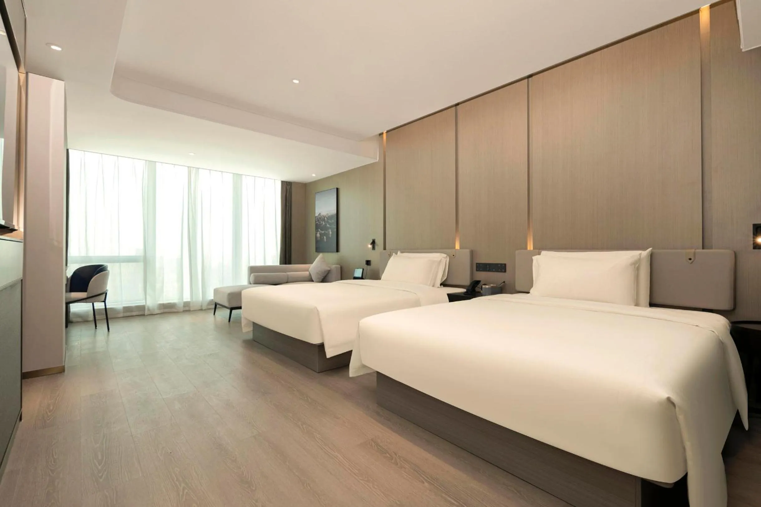 Bed in Atour Hotel Wuhan Hankou Financial Center