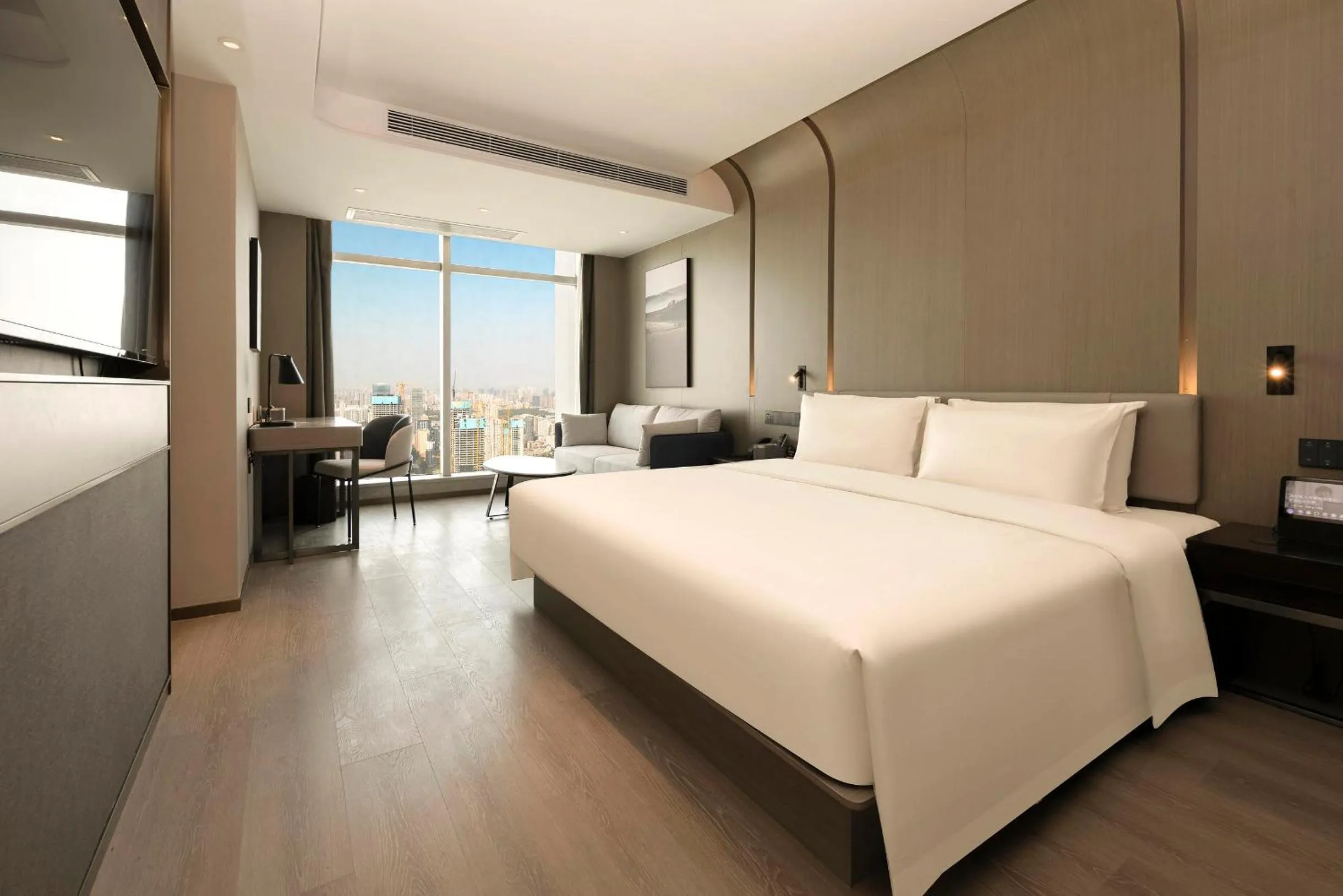 Bed in Atour Hotel Wuhan Hankou Financial Center