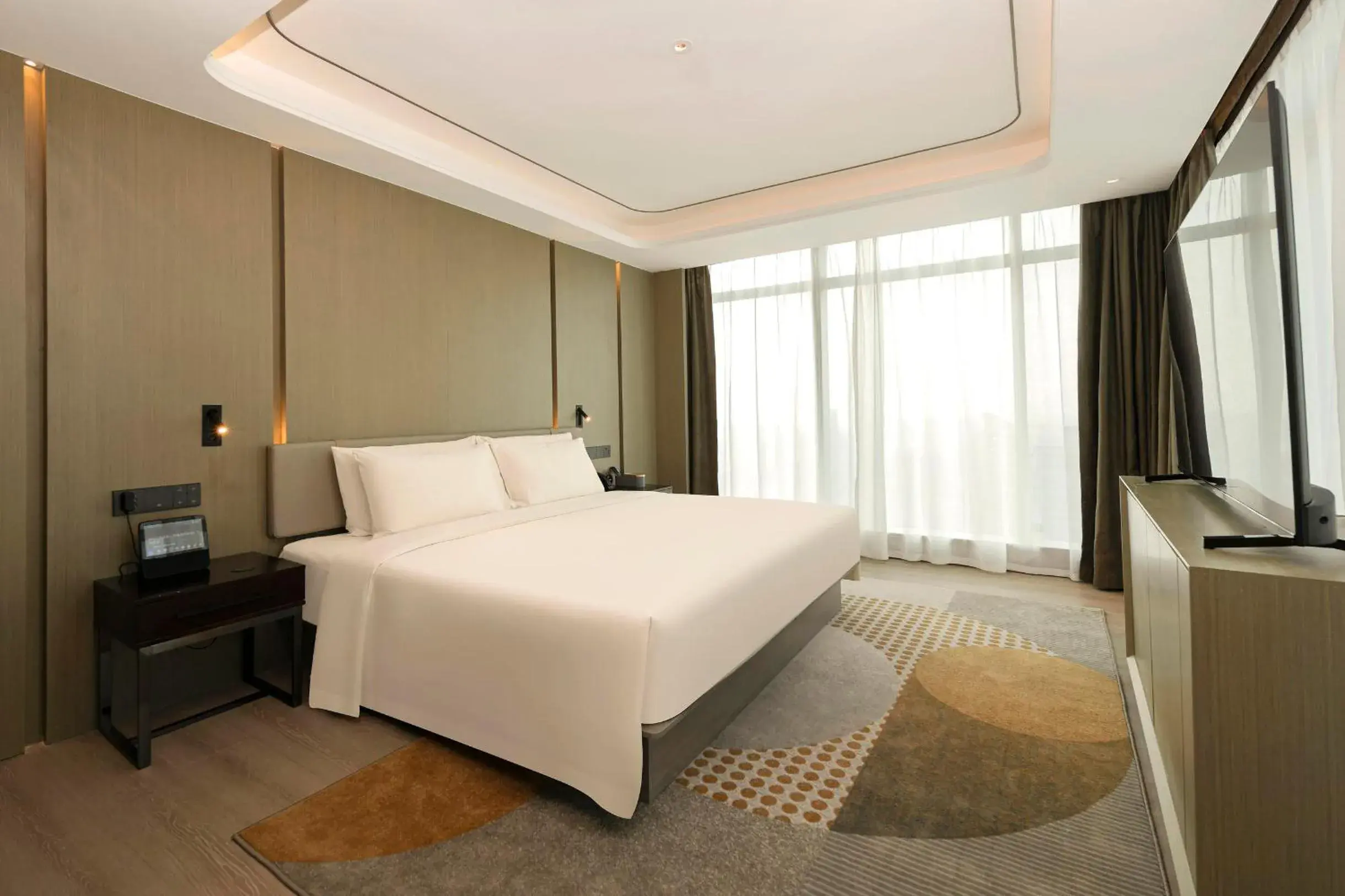 Bed in Atour Hotel Wuhan Hankou Financial Center Bed in Atour Hotel Wuhan Hankou Financial Center