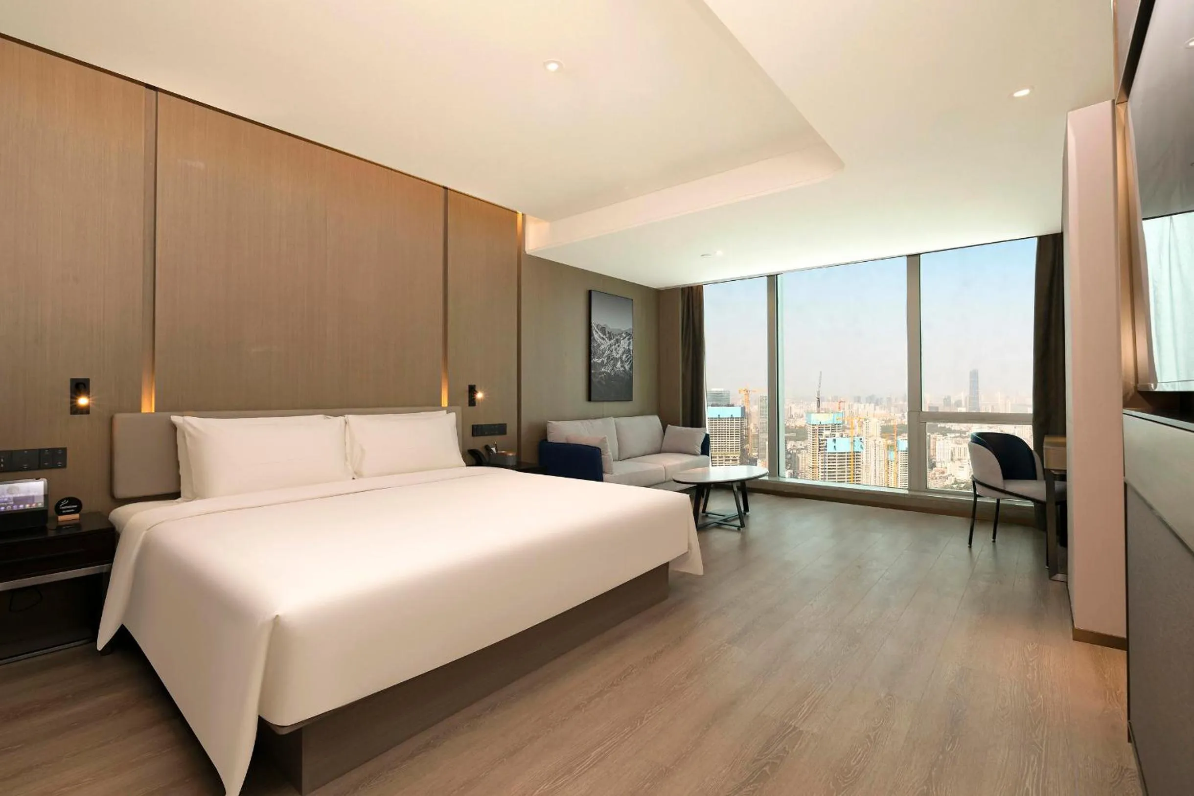 Bed in Atour Hotel Wuhan Hankou Financial Center