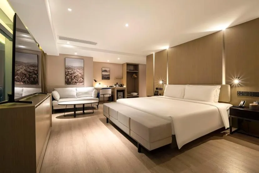 Bed in Atour Hotel Wuhan Hankou Financial Center