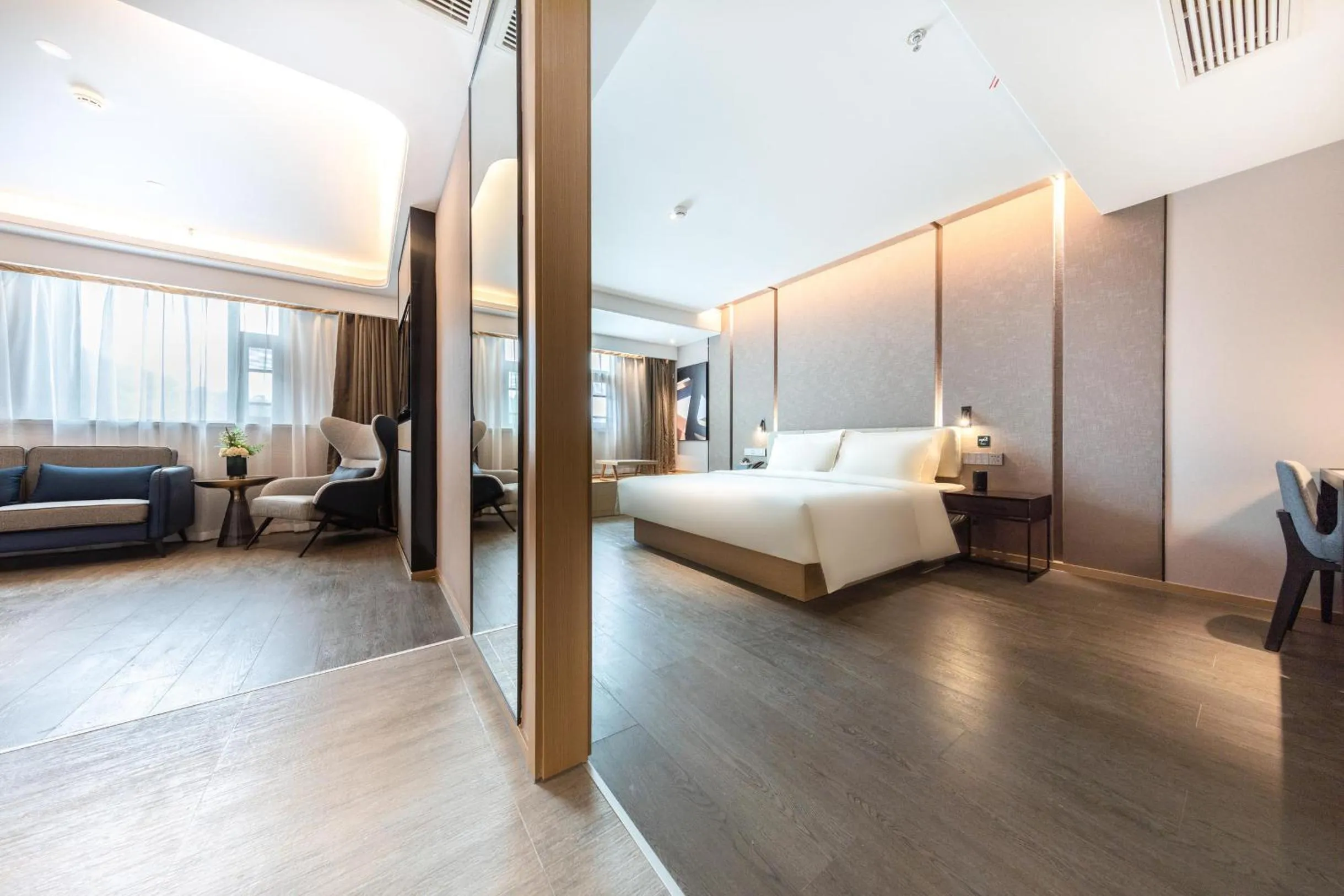 Bed in Atour Hotel Wuhan Yellow Crane Tower