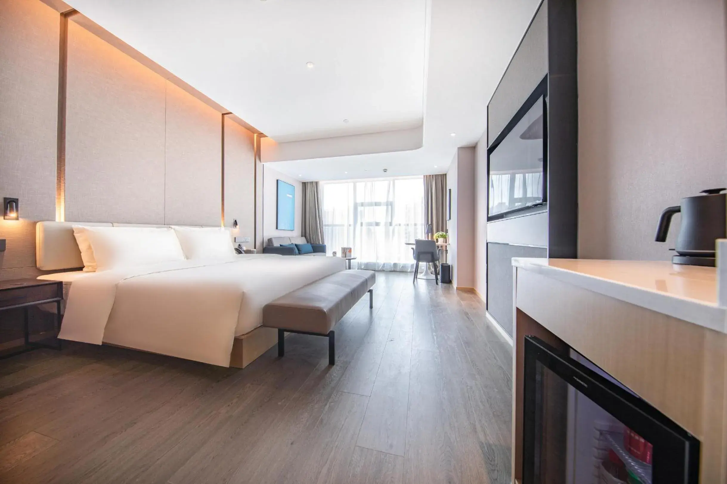 Bedroom, Bed in Atour Hotel Wuhan International Expo Center Bedroom, Bed in Atour Hotel Wuhan International Expo Center