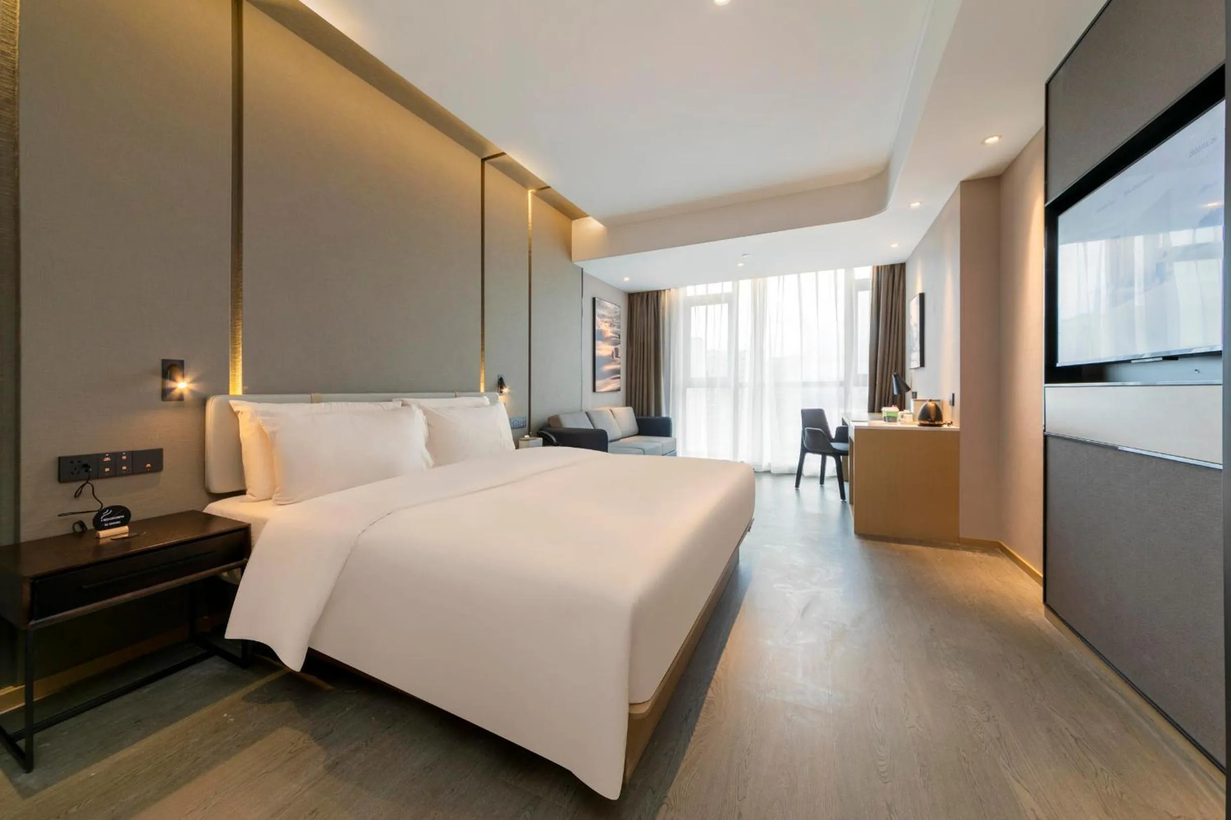 Bed in Atour Hotel Zhangjiajie Tianmen Mountain Cableway