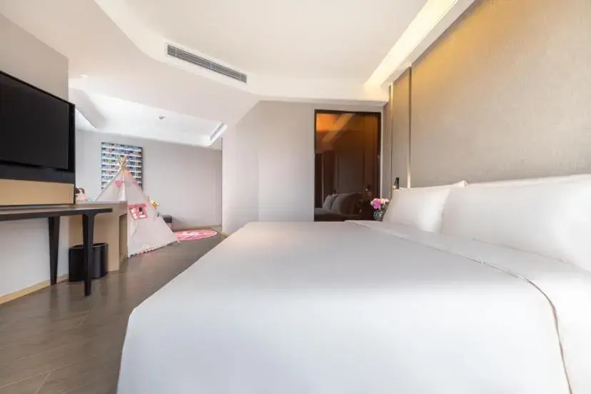 Bed in Atour Hotel Zhuhai Gongbei Fuhuali Bed in Atour Hotel Zhuhai Gongbei Fuhuali