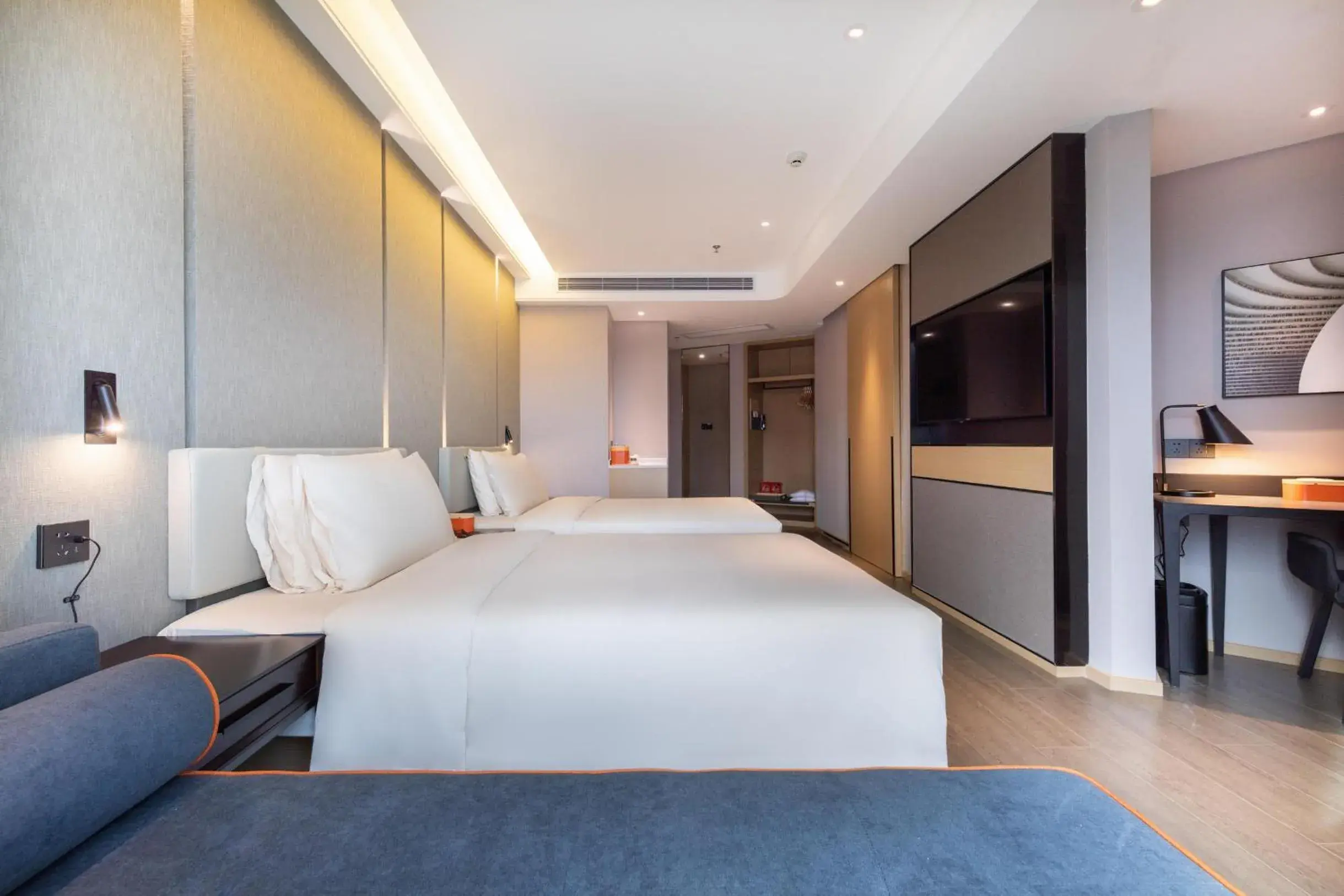 Bed in Atour Hotel Zhuhai Gongbei Fuhuali Bed in Atour Hotel Zhuhai Gongbei Fuhuali
