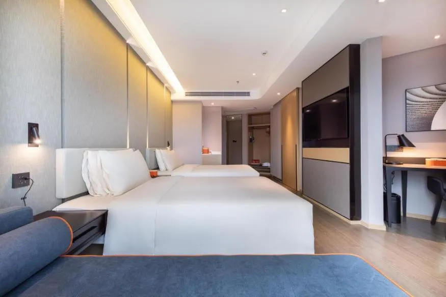 Bed in Atour Hotel Zhuhai Gongbei Fuhuali