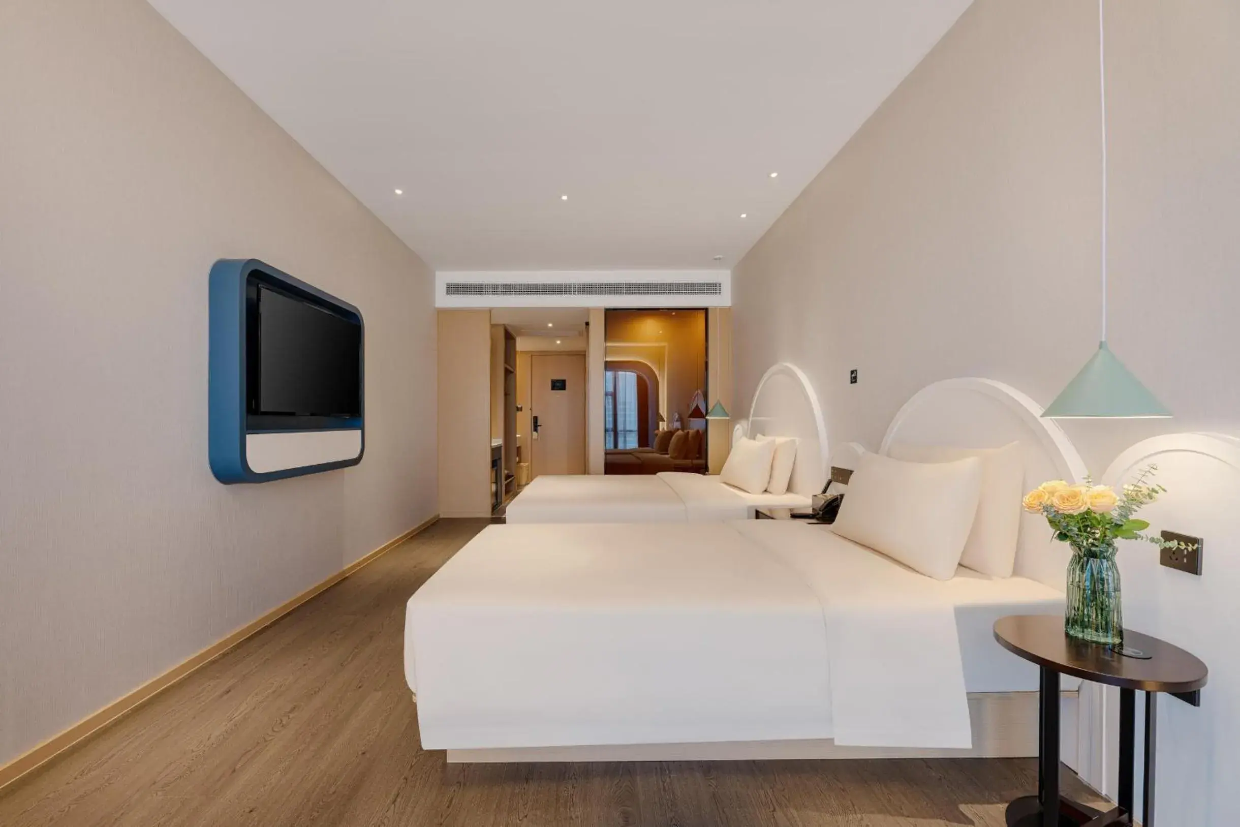 Bed in Atour Hotel Nanning Wuxiang Headquarter Base Bed in Atour Hotel Nanning Wuxiang Headquarter Base