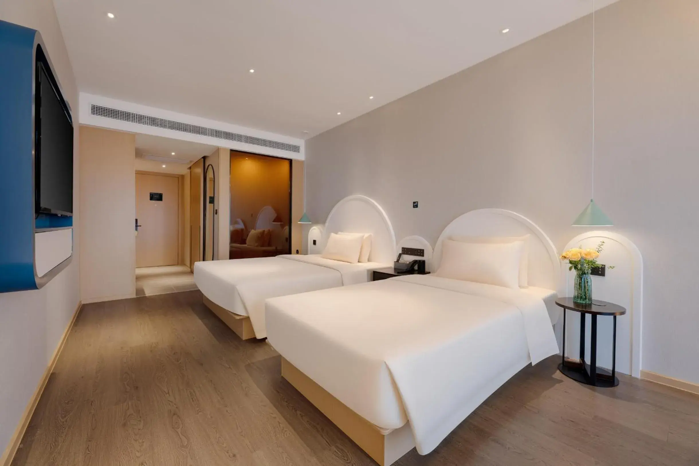 Bed in Atour Hotel Nanning Wuxiang Headquarter Base Bed in Atour Hotel Nanning Wuxiang Headquarter Base