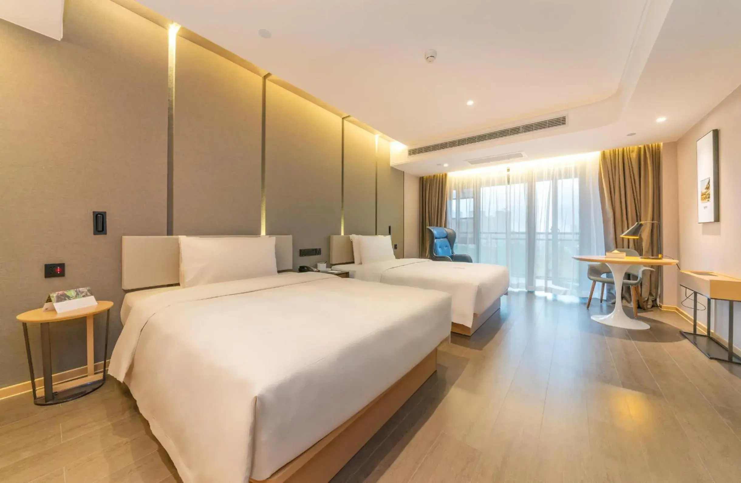 Bed in Atour Hotel Chongqing Yongchuan High-Speed Xinglong Lake Bed in Atour Hotel Chongqing Yongchuan High-Speed Xinglong Lake