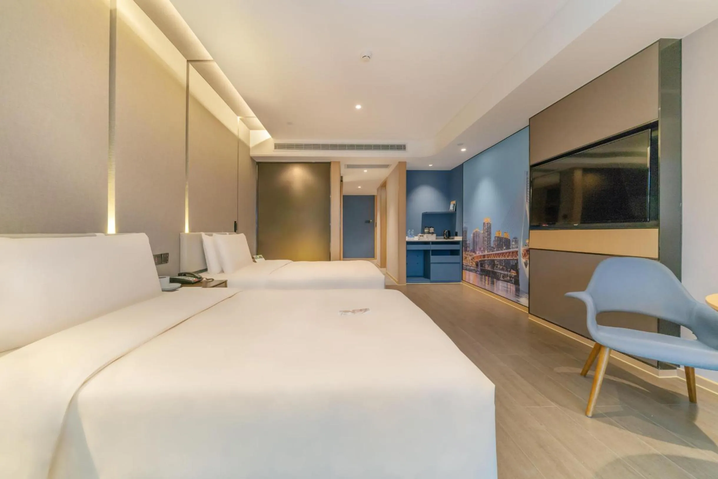 Bedroom, Bed in Atour Hotel Chongqing Yongchuan High-Speed Xinglong Lake