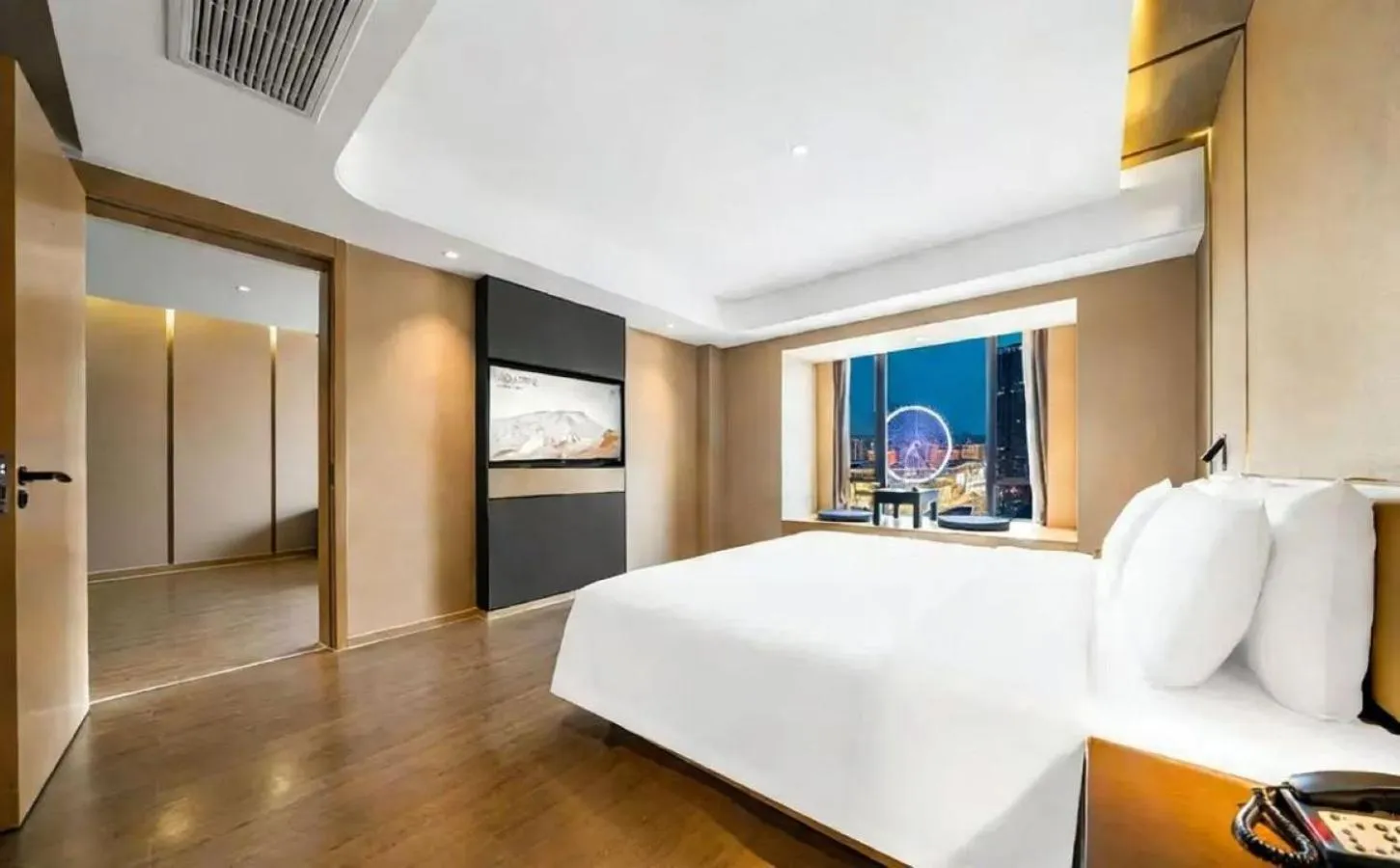 Bed in Atour Hotel Chongqing Yongchuan High-Speed Xinglong Lake