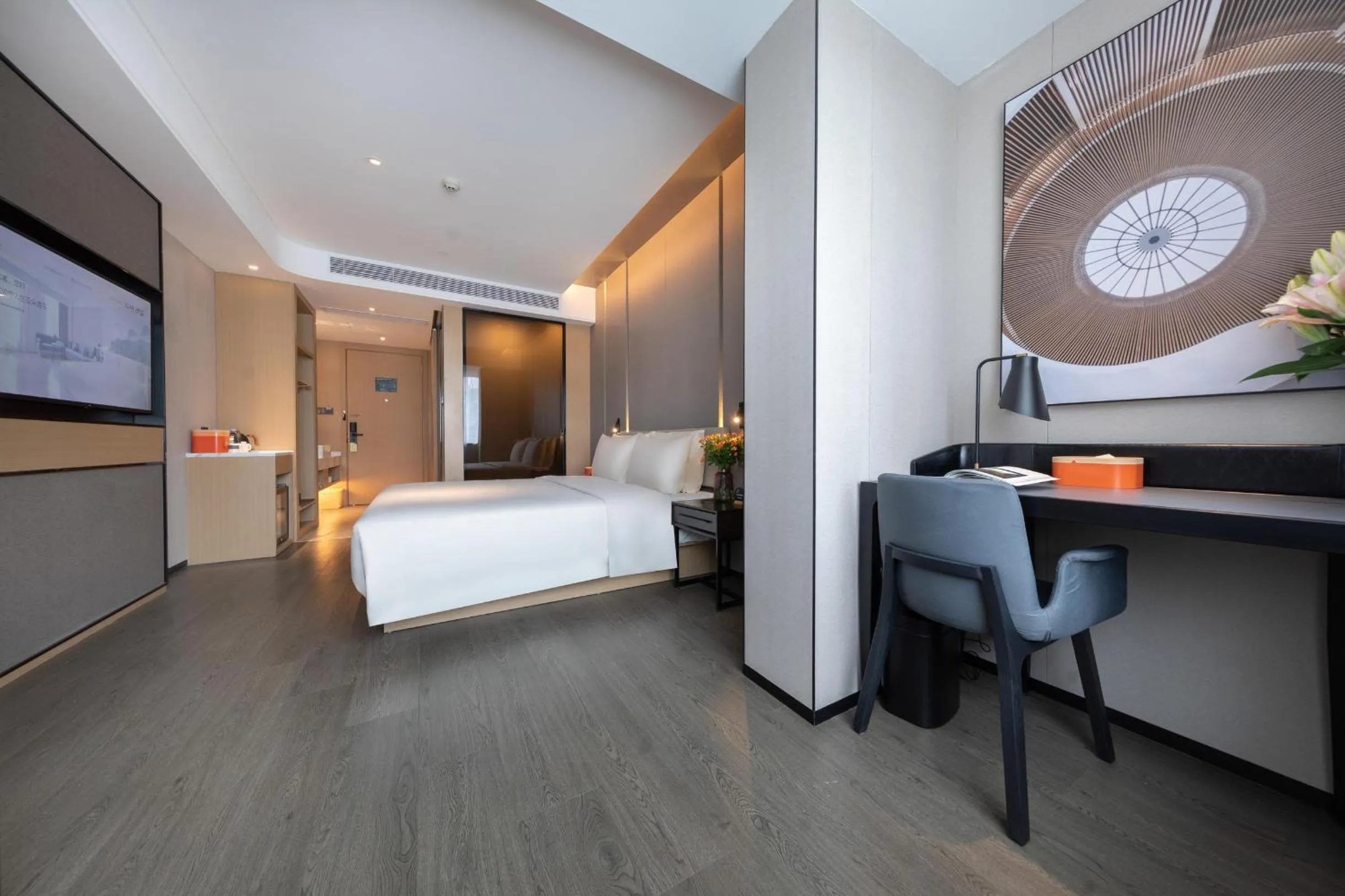 Bed in Chengdu Consulate Road, Sichuan University Wangjiang Campus Atour Hotel