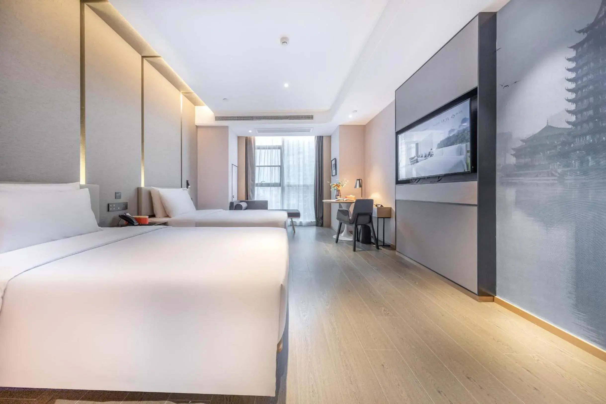 Photo of the whole room, Bed in Atour Hotel Meishan Government Affairs Center Photo of the whole room, Bed in Atour Hotel Meishan Government Affairs Center