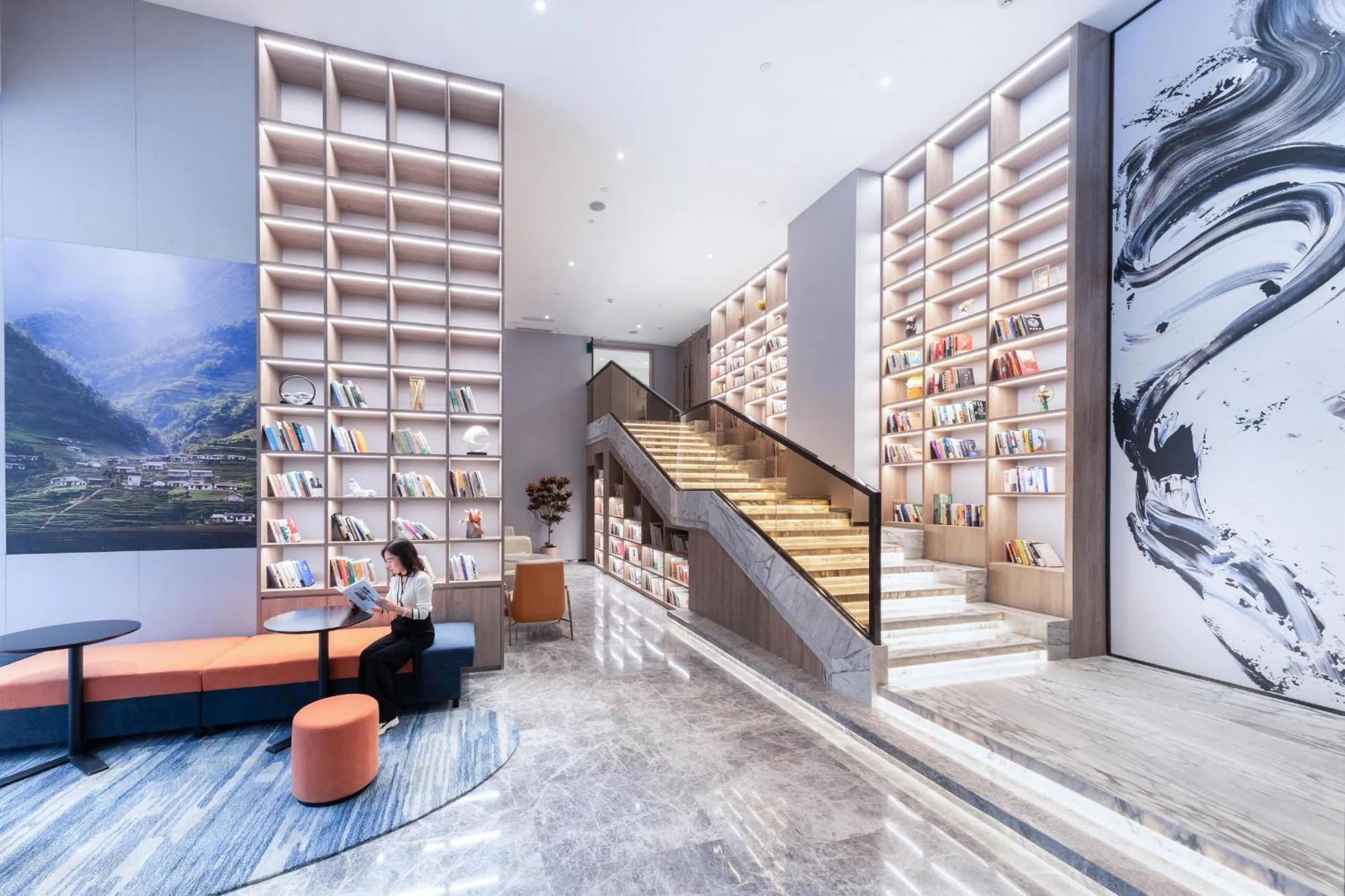 Seating area in Atour Hotel Meishan Government Affairs Center