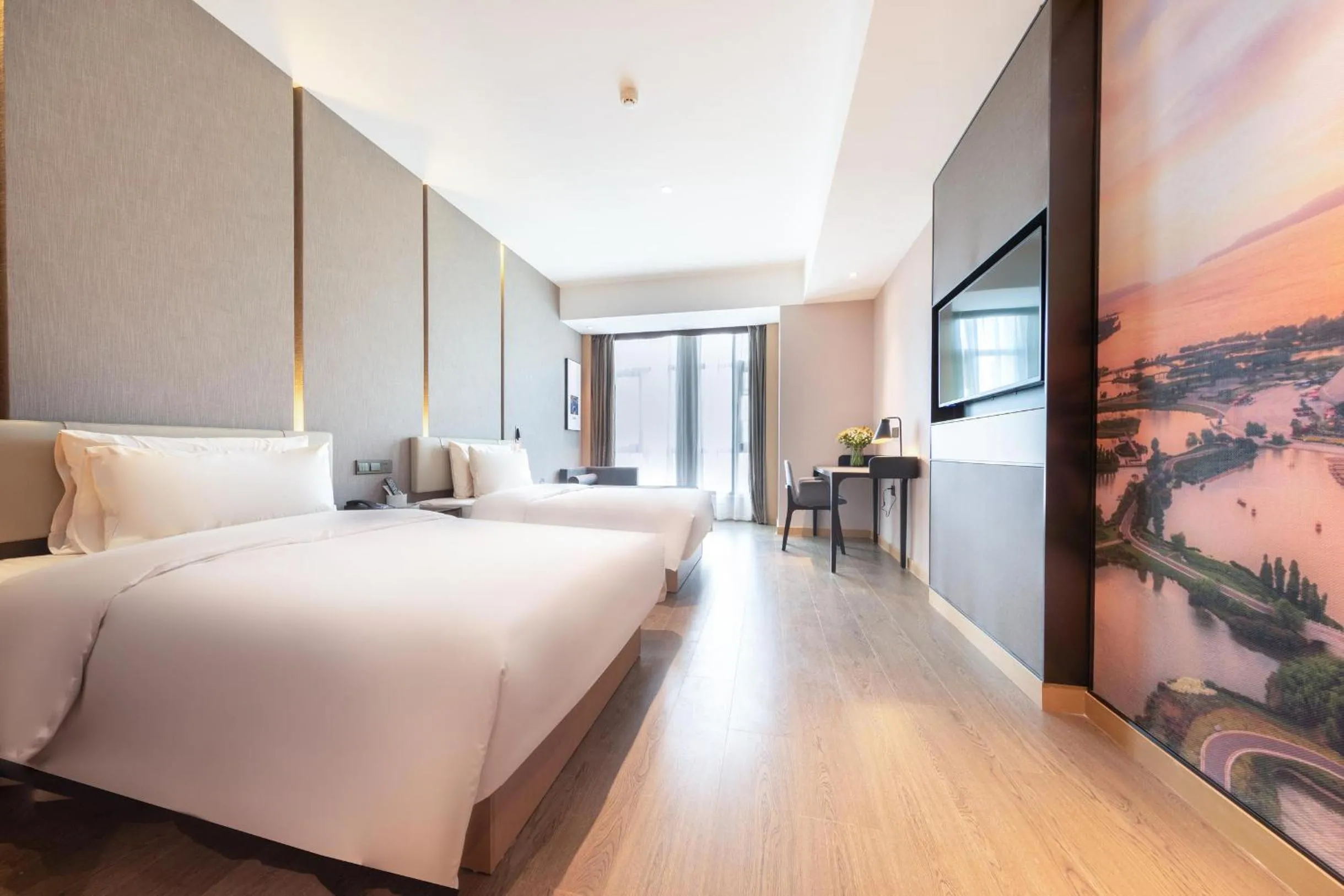 Bed in Atour Hotel Kunming City Government Xishan Dianchi Lake