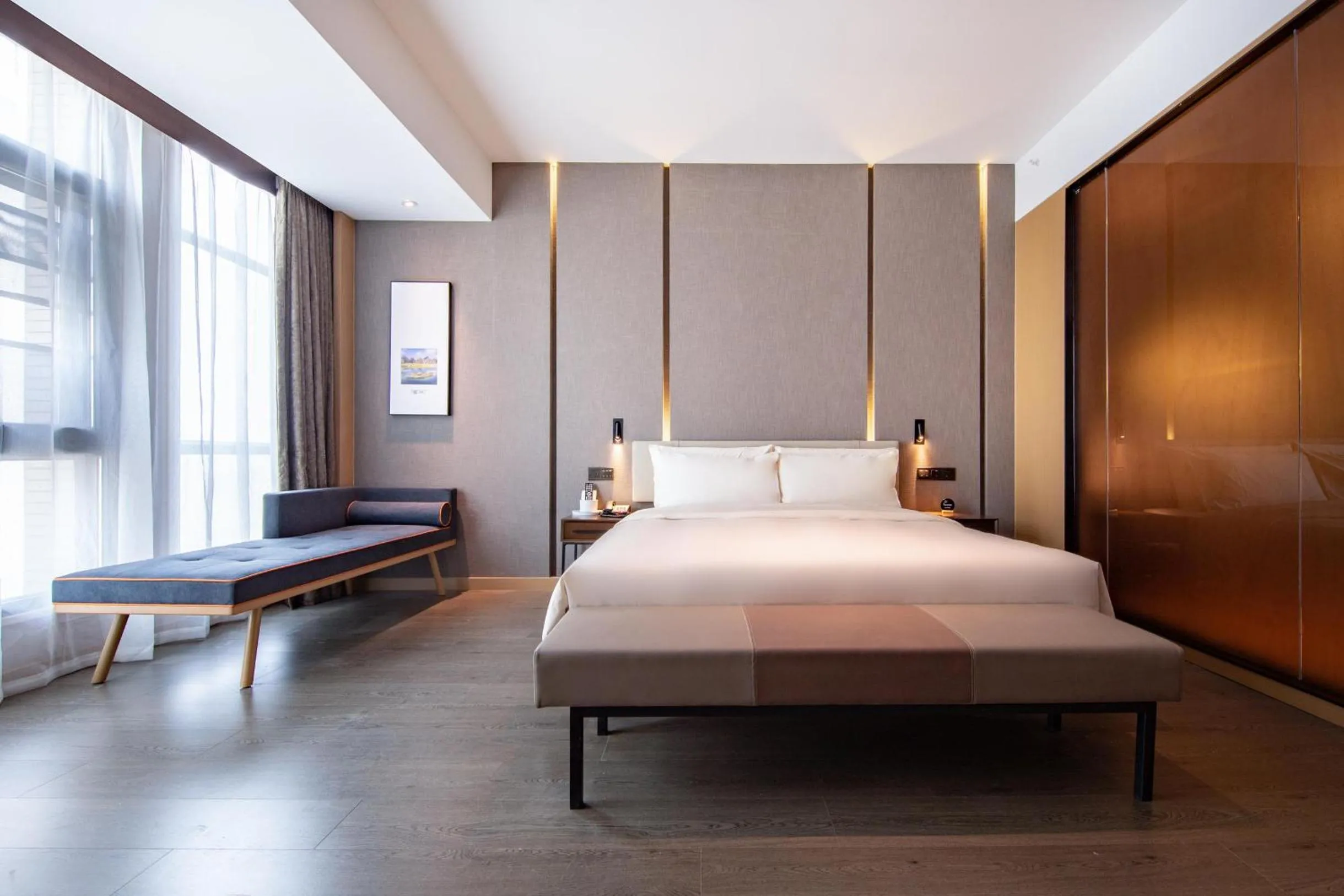 Bed in Atour Hotel Kunming City Government Xishan Dianchi Lake