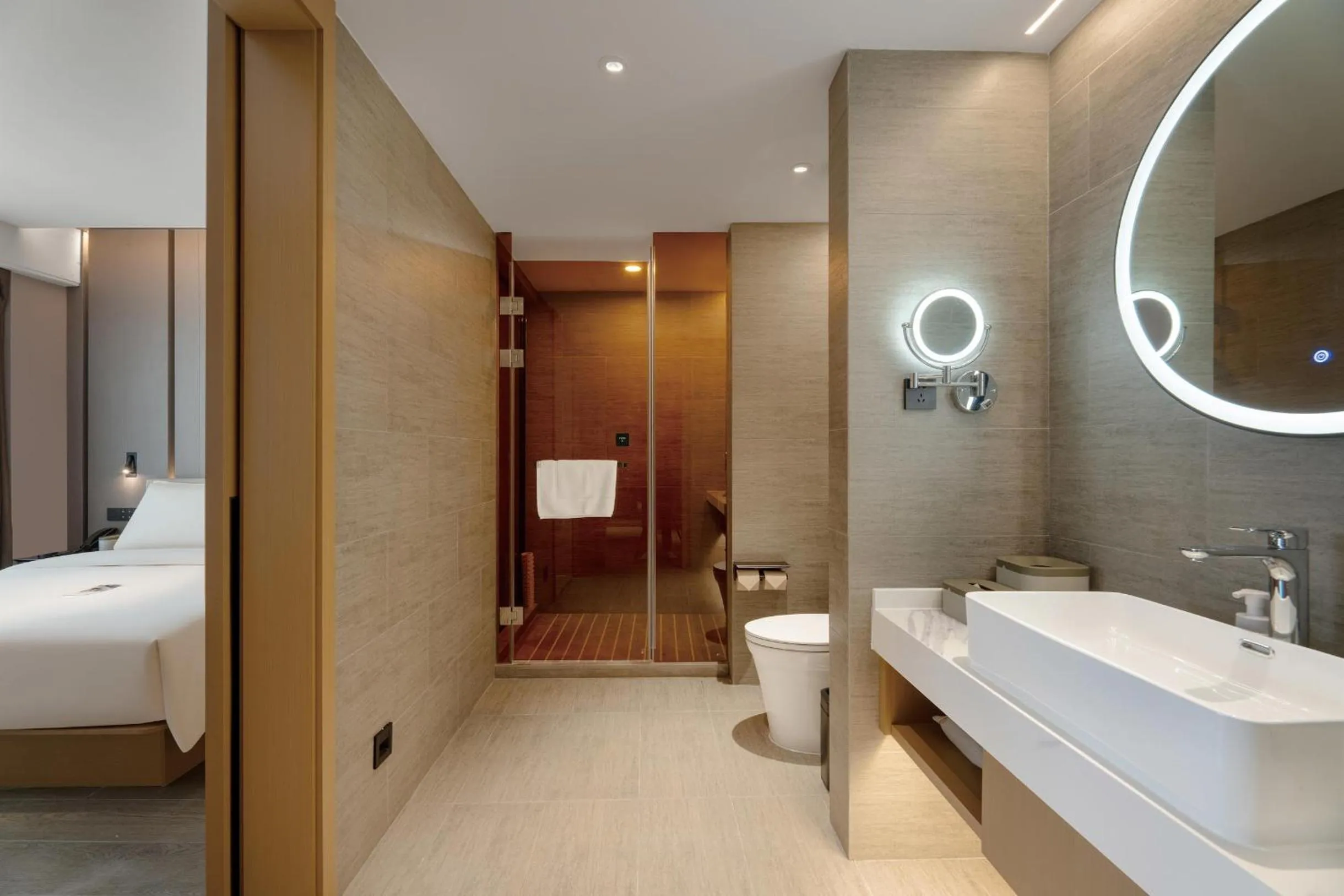 Bed in Atour Hotel Xishuangbanna Jinghong Gaozhuang Starlight Night Market