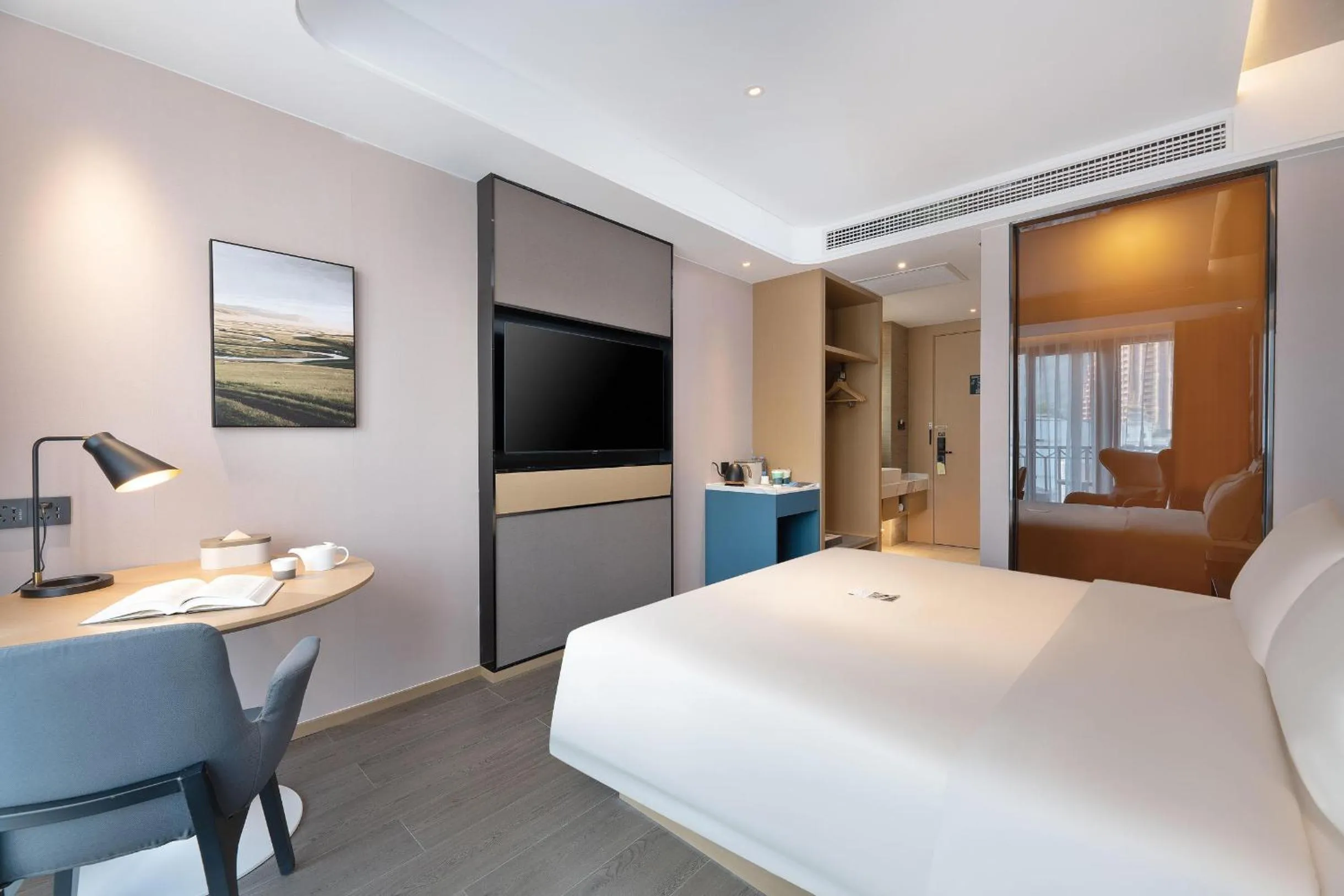 Bed in Atour Hotel Xishuangbanna Jinghong Gaozhuang Starlight Night Market