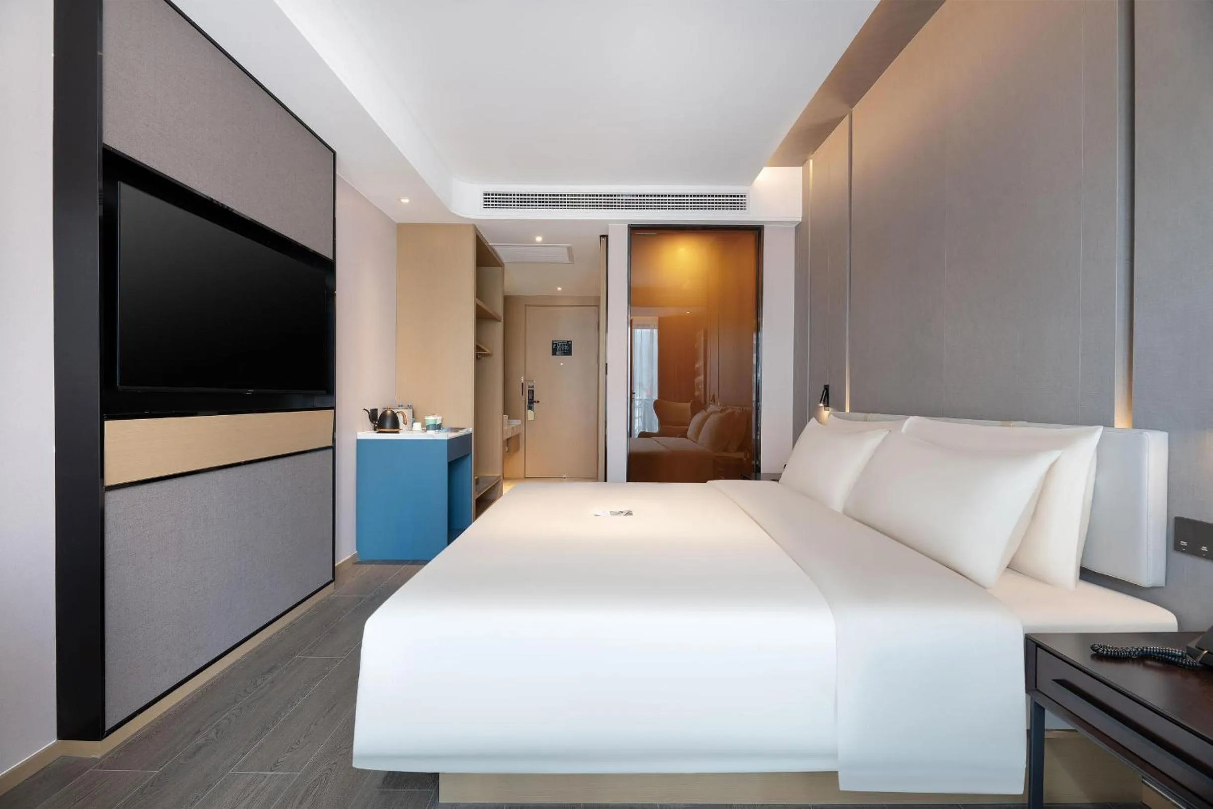 Bed in Atour Hotel Xishuangbanna Jinghong Gaozhuang Starlight Night Market