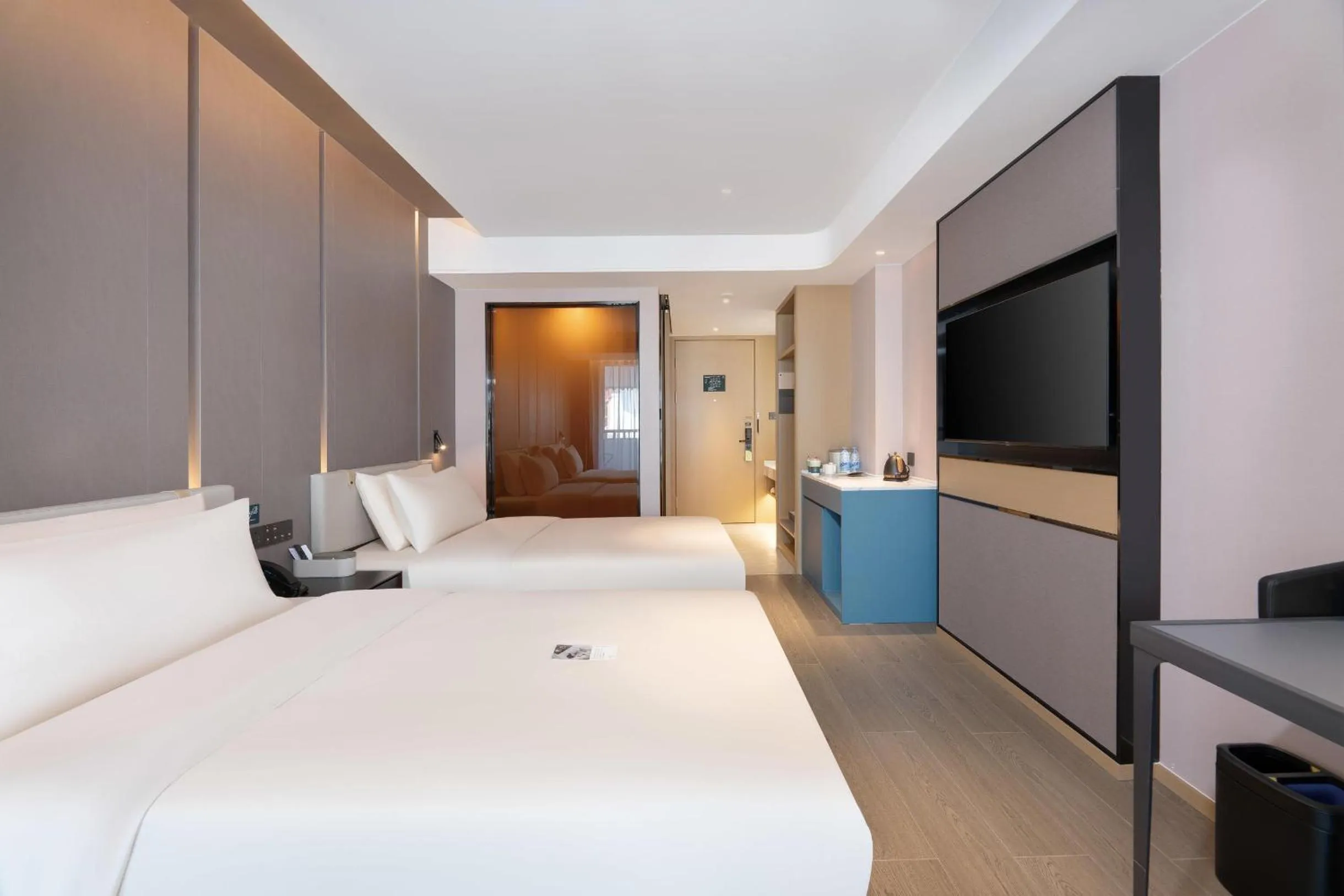 Bed in Atour Hotel Xishuangbanna Jinghong Gaozhuang Starlight Night Market