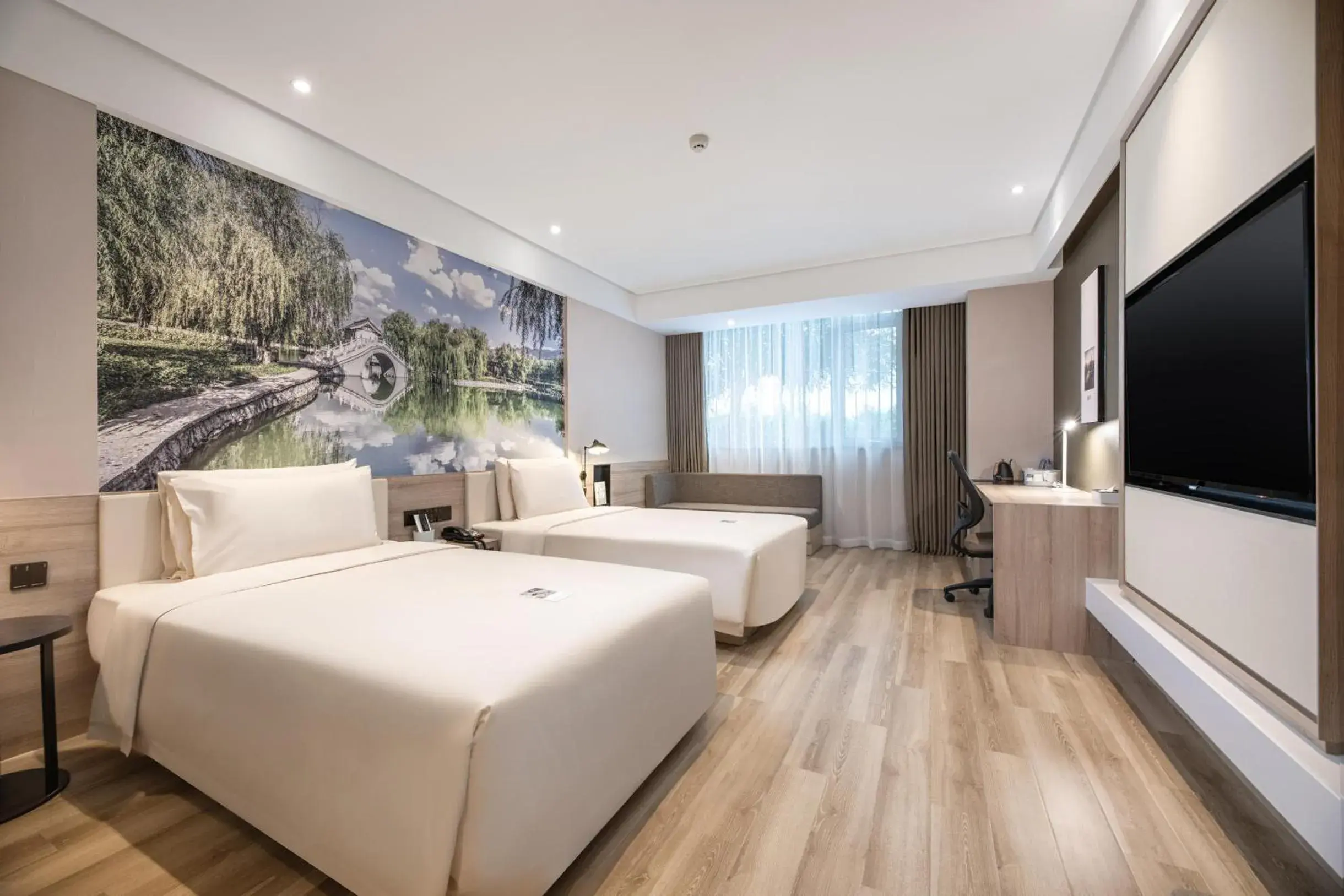 Bed in Atour Hotel Xian Xianyang International Airport Bed in Atour Hotel Xian Xianyang International Airport