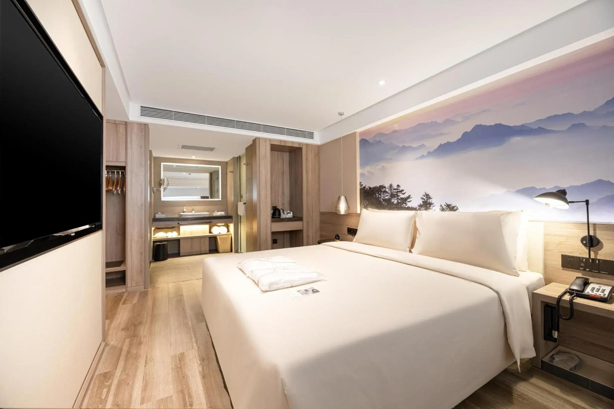 Bed in Atour Hotel Xian Xianyang International Airport Bed in Atour Hotel Xian Xianyang International Airport