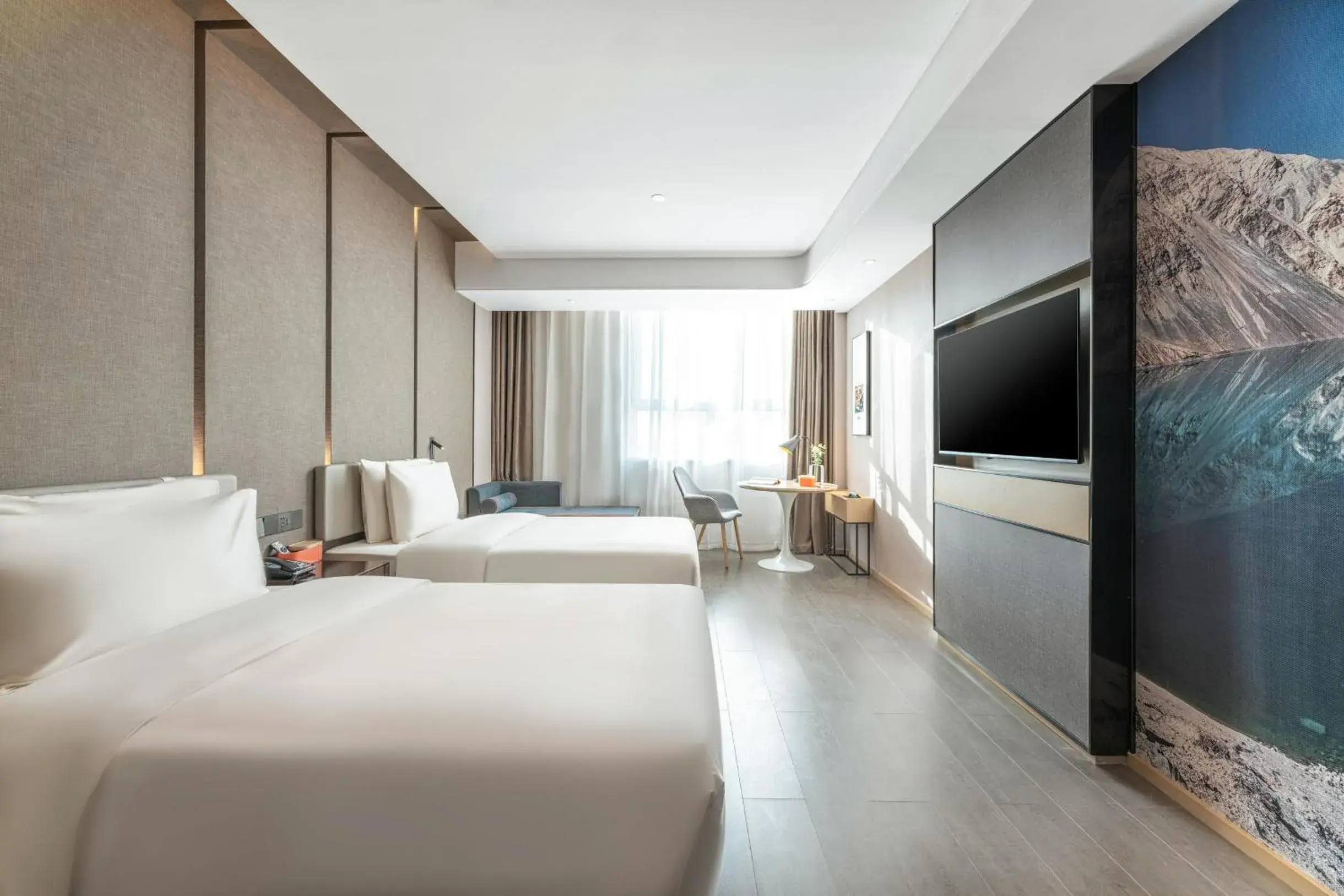 Bed in Atour Hotel Kashgar Ancient City Pedestrain Street Bed in Atour Hotel Kashgar Ancient City Pedestrain Street