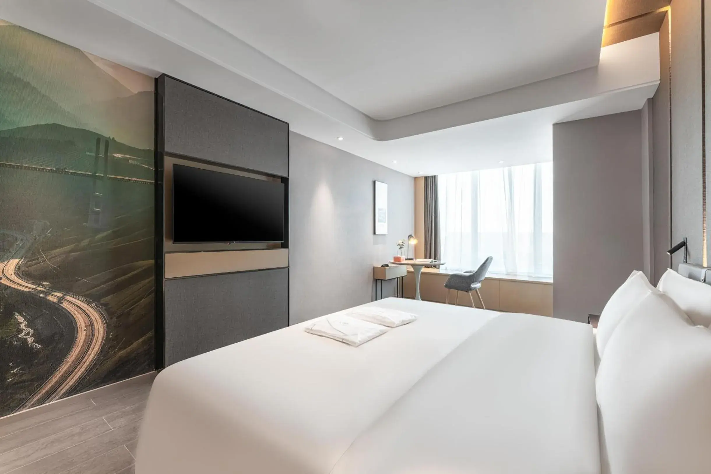 Bed in Atour Hotel Kashgar Ancient City Pedestrain Street Bed in Atour Hotel Kashgar Ancient City Pedestrain Street