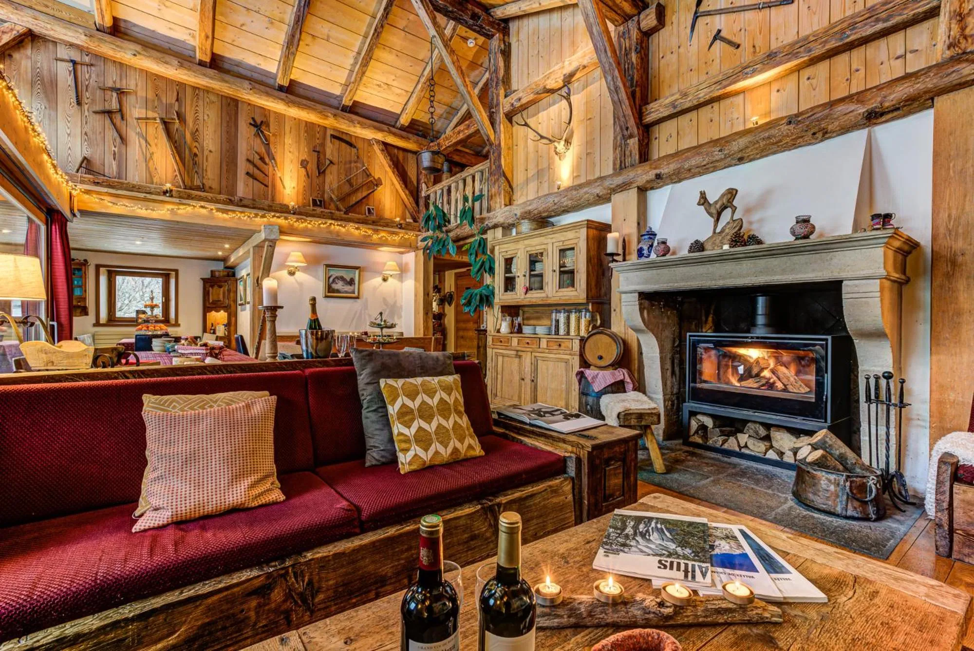 Living room in Chalet Tissières